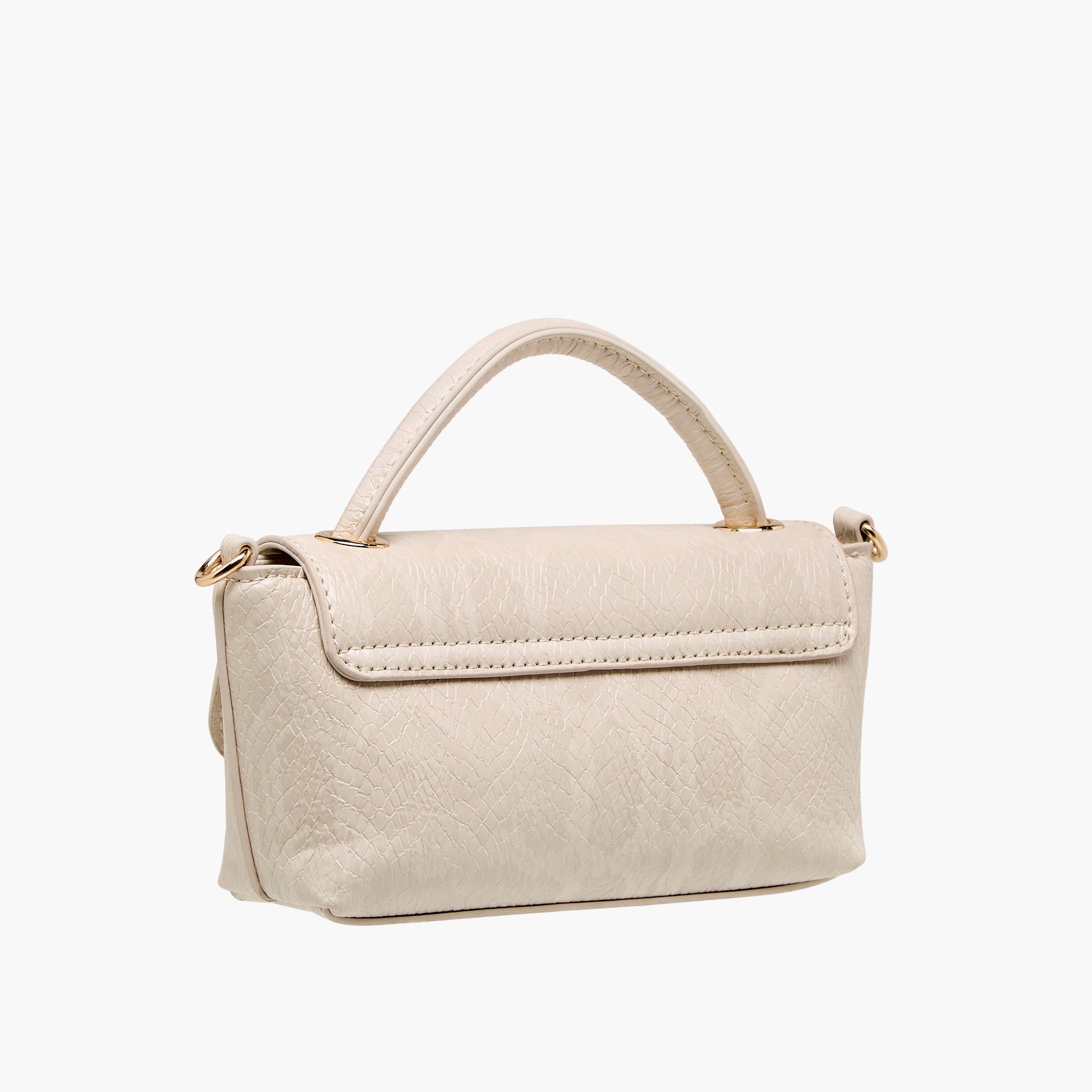 Flora Bella Textured Crossbody Bag with Detachable Strap and Flap Closure-women-bagsandwallets-handbags-image-4