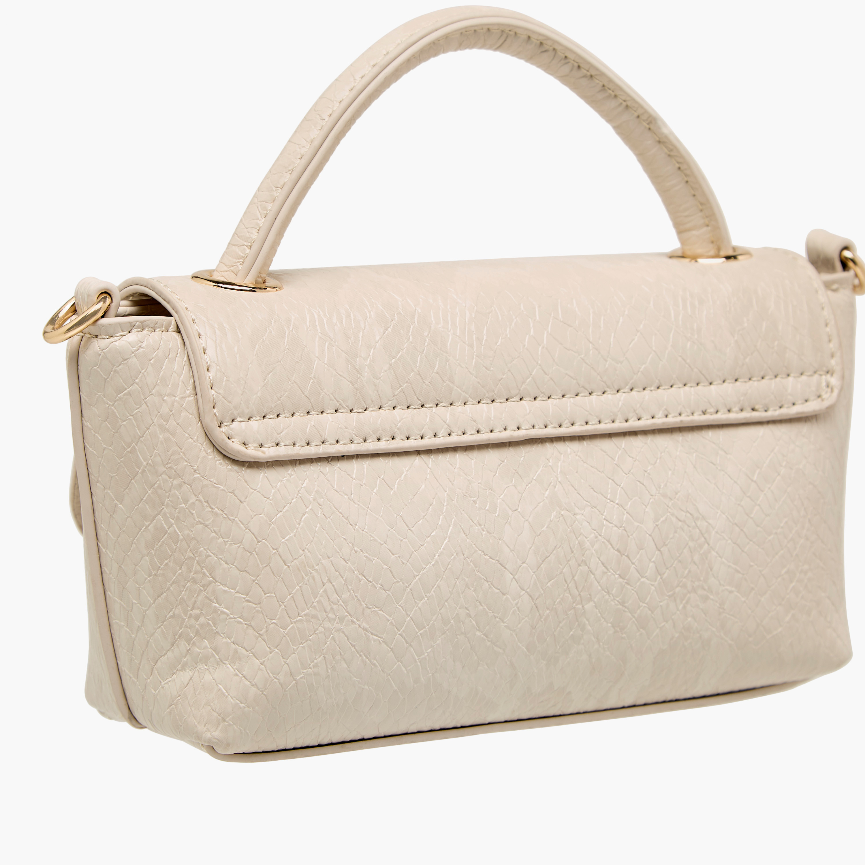 Flora Bella Textured Crossbody Bag with Detachable Strap and Flap Closure-women-bagsandwallets-handbags-image-6