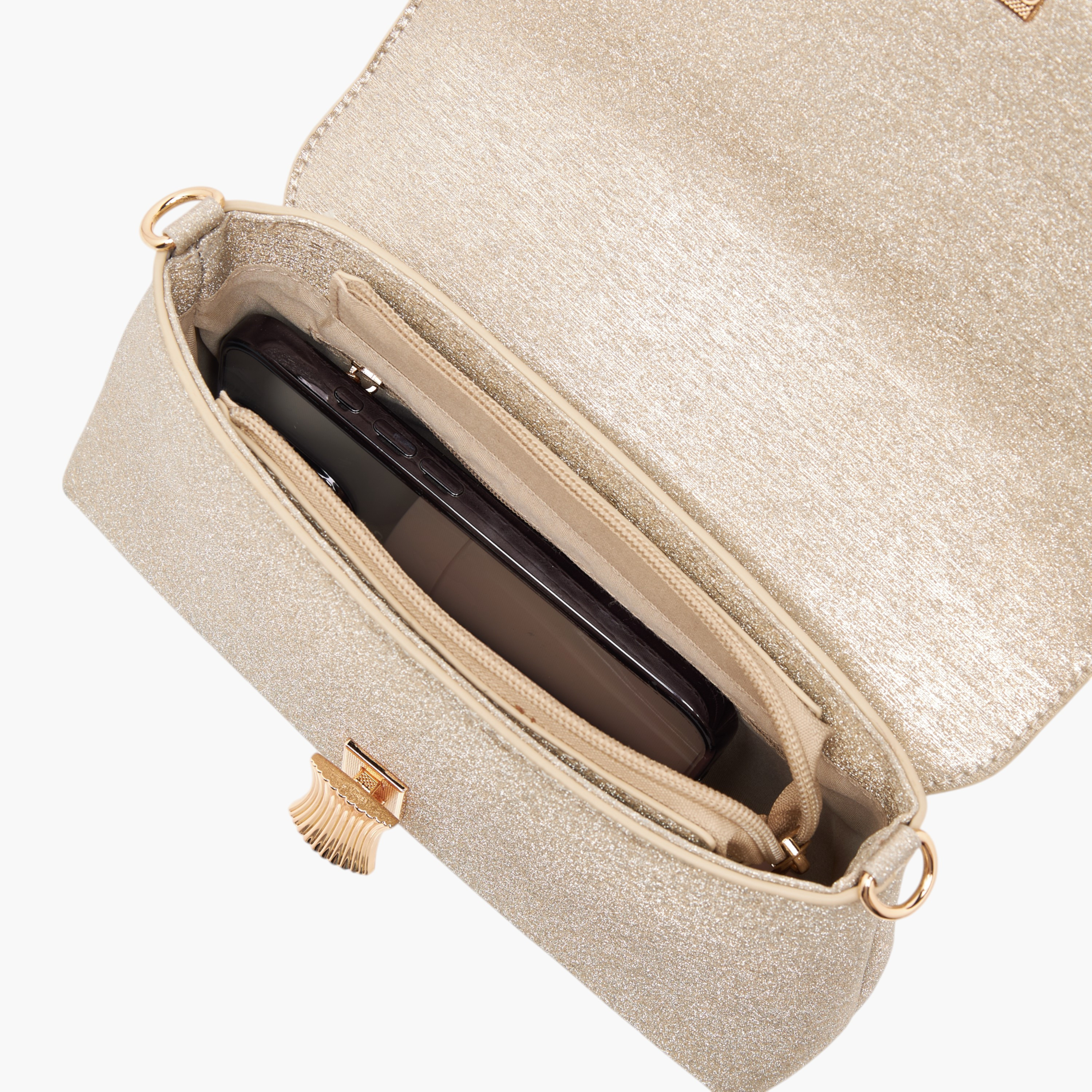 Flora Bella Textured Crossbody Bag with Detachable Strap and Flap Closure-women-bagsandwallets-handbags-image-6