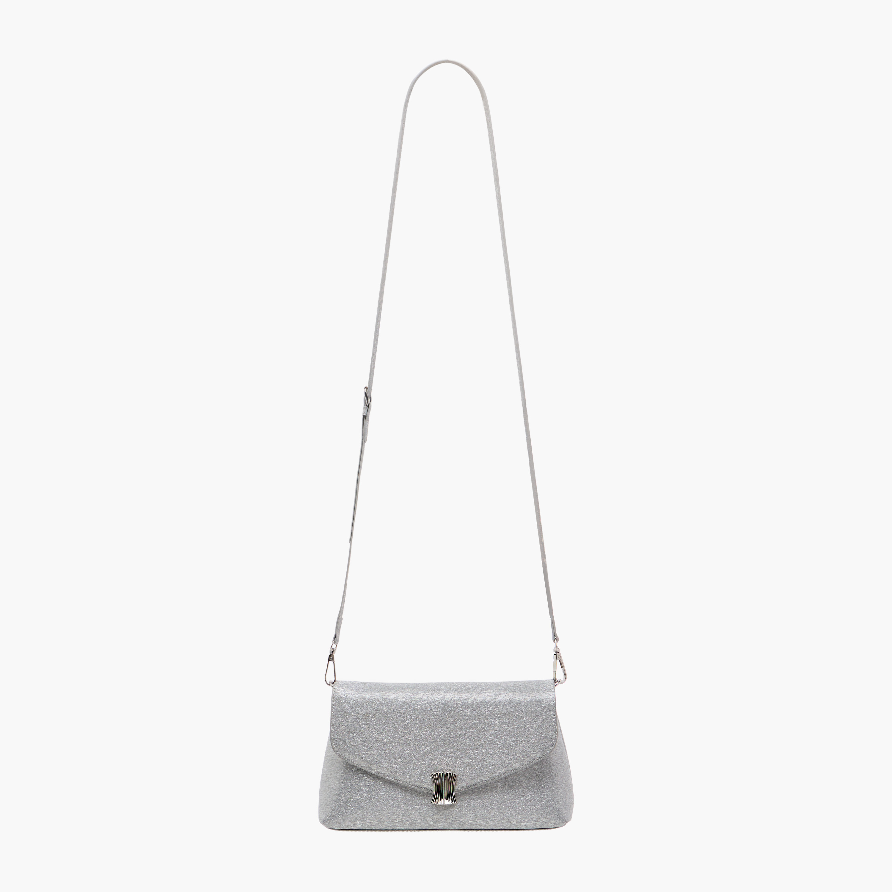 شنطة كروس بودي بارزة الملمس بحزام قابل للفصل وطية إغلاق من فلورا بيلا-women-bagsandwallets-handbags-image-2
