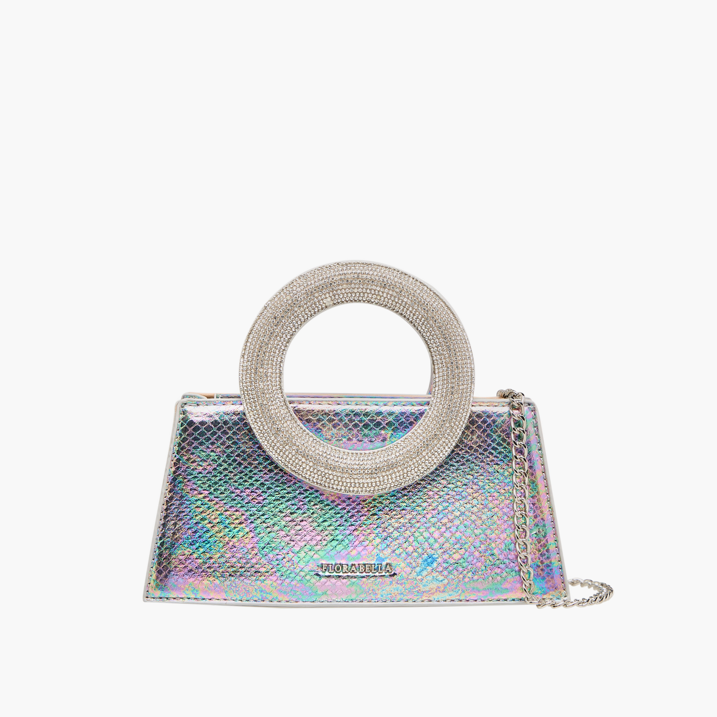Flora Bella Textured Crossbody Bag with Detachable Chain Strap and Flap Closure-women-bagsandwallets-handbags-image-1