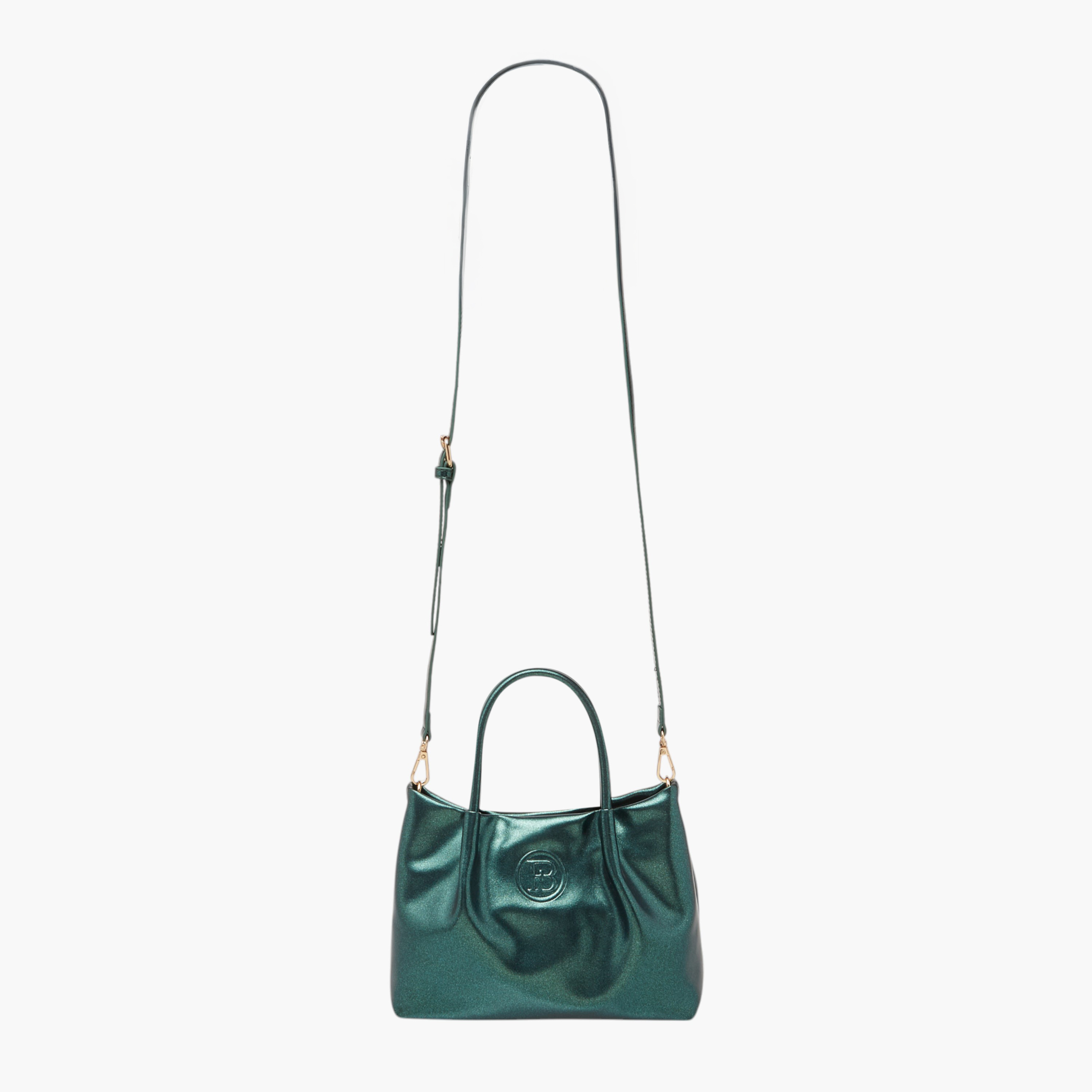 Flora Bella Logo Embossed Tote Bag with Detachable Strap and Snap Button Closure-women-bagsandwallets-handbags-image-2