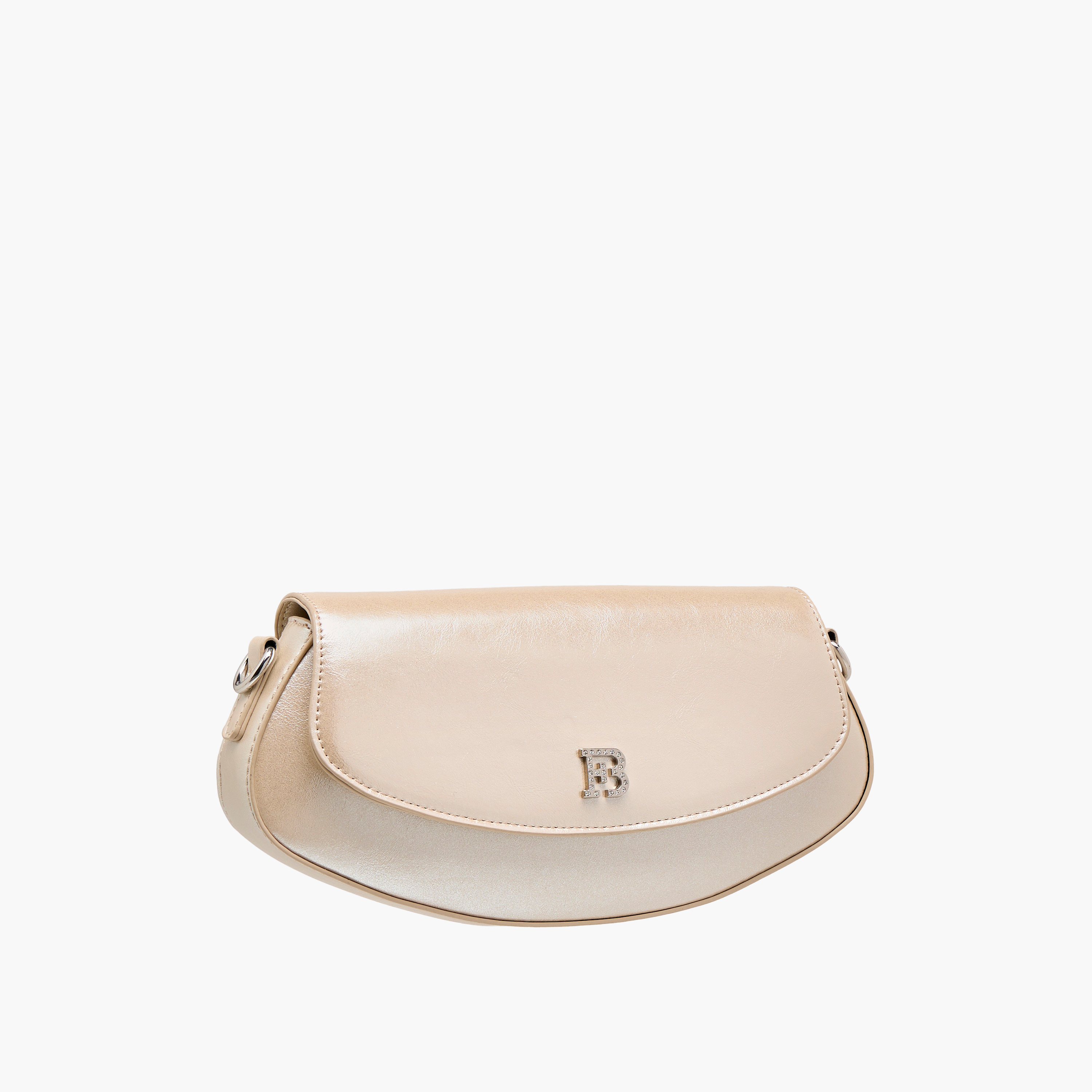 شنطة كتف سادة بحزام قابل للفضل وطيّة إغلاق من فلورا بيلا-women-bagsandwallets-handbags-image-3