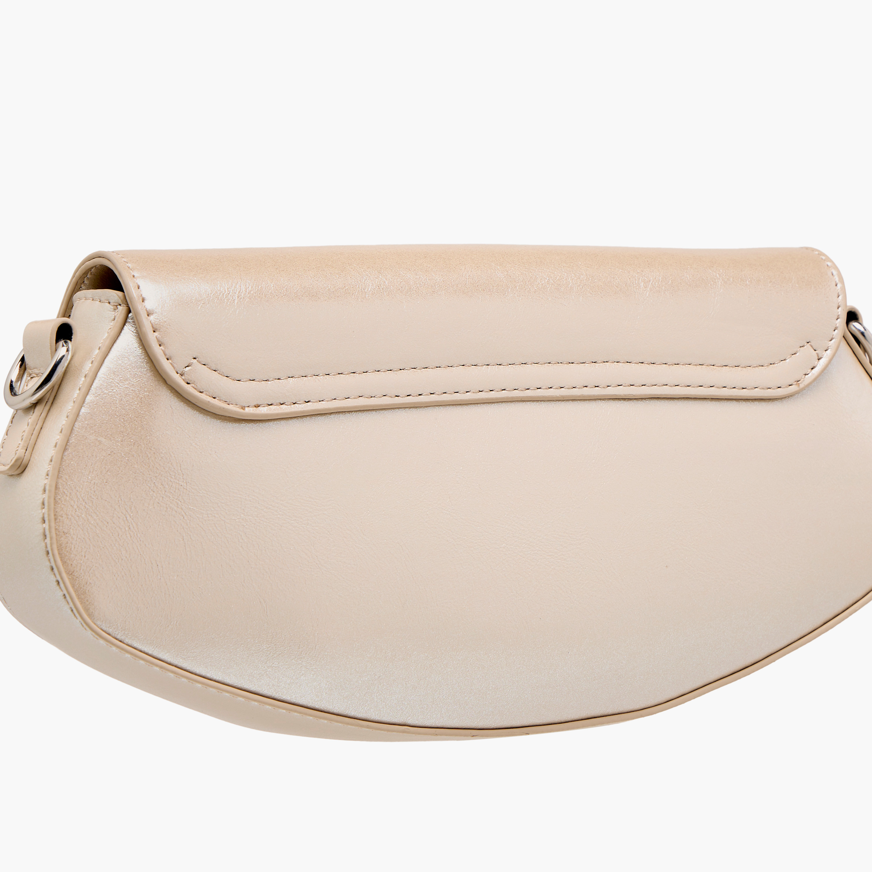شنطة كتف سادة بحزام قابل للفضل وطيّة إغلاق من فلورا بيلا-women-bagsandwallets-handbags-image-6