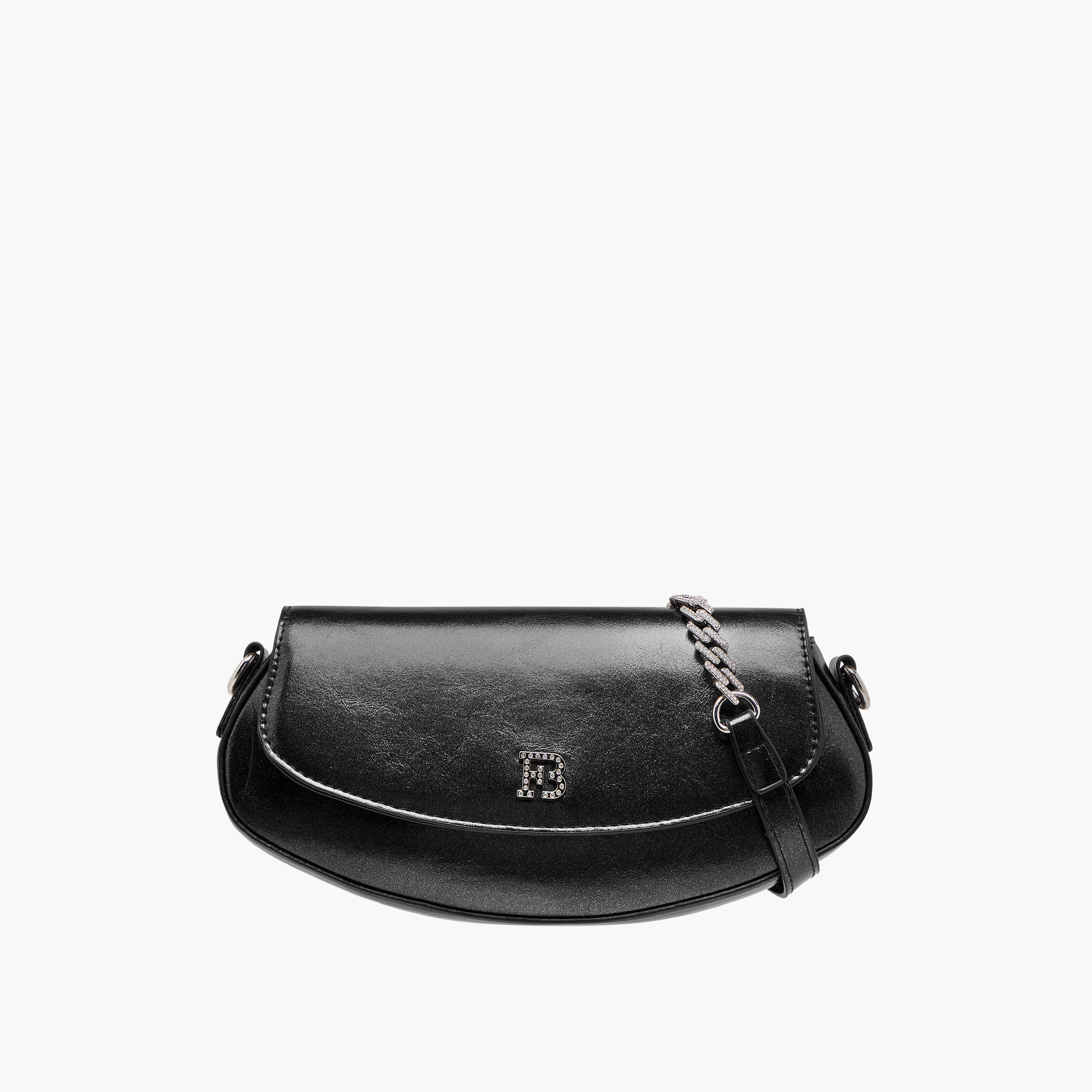 Flora Bella Solid Shoulder Bag with Detachable Strap and Flap Closure-women-bagsandwallets-handbags-image-1