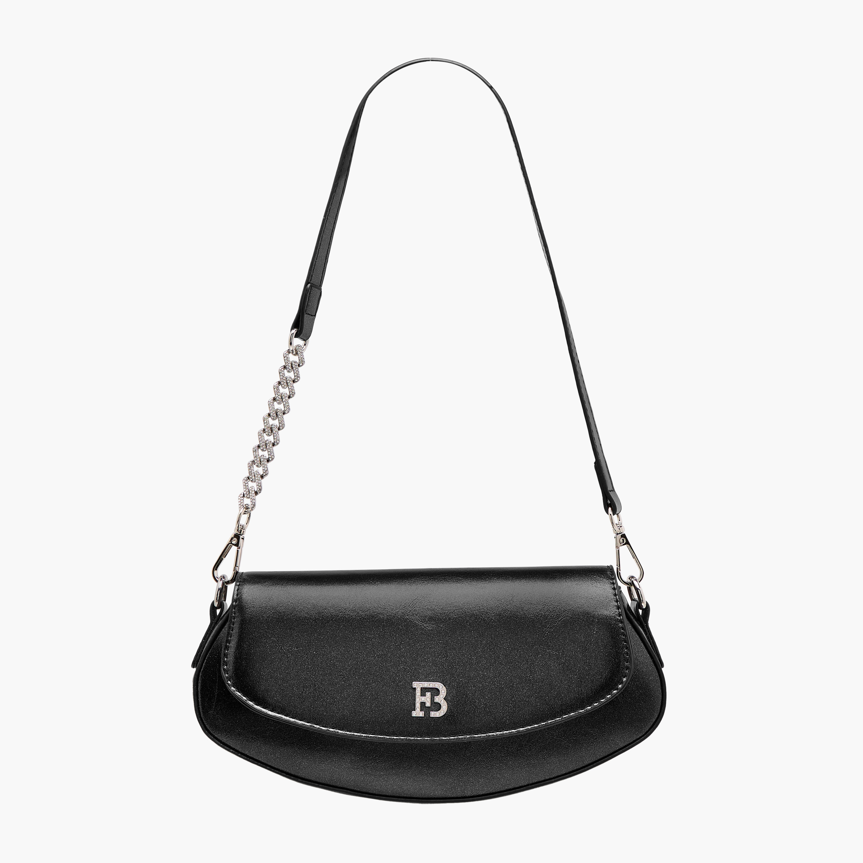 Flora Bella Solid Shoulder Bag with Detachable Strap and Flap Closure-women-bagsandwallets-handbags-image-2