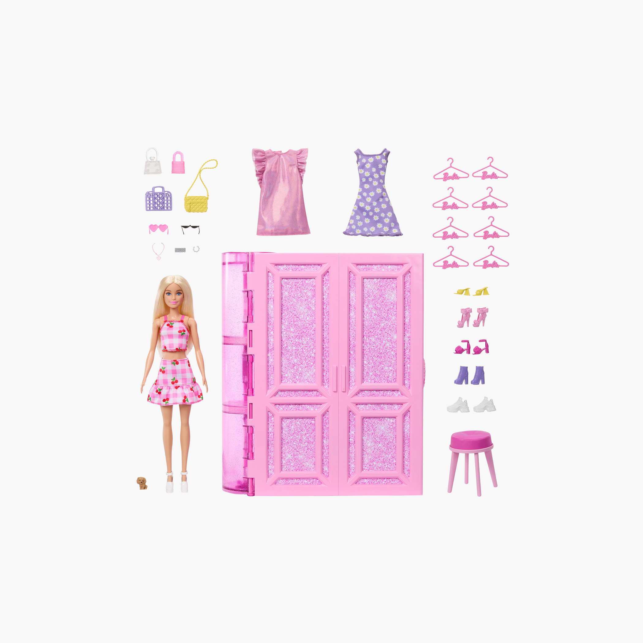 Barbie Dream Closet Toy Playset with Blonde Doll, Accessories, 3-ft-Wide, 3 Complete Looks-toys-dollsandplaysets-dollplaysets-image-1