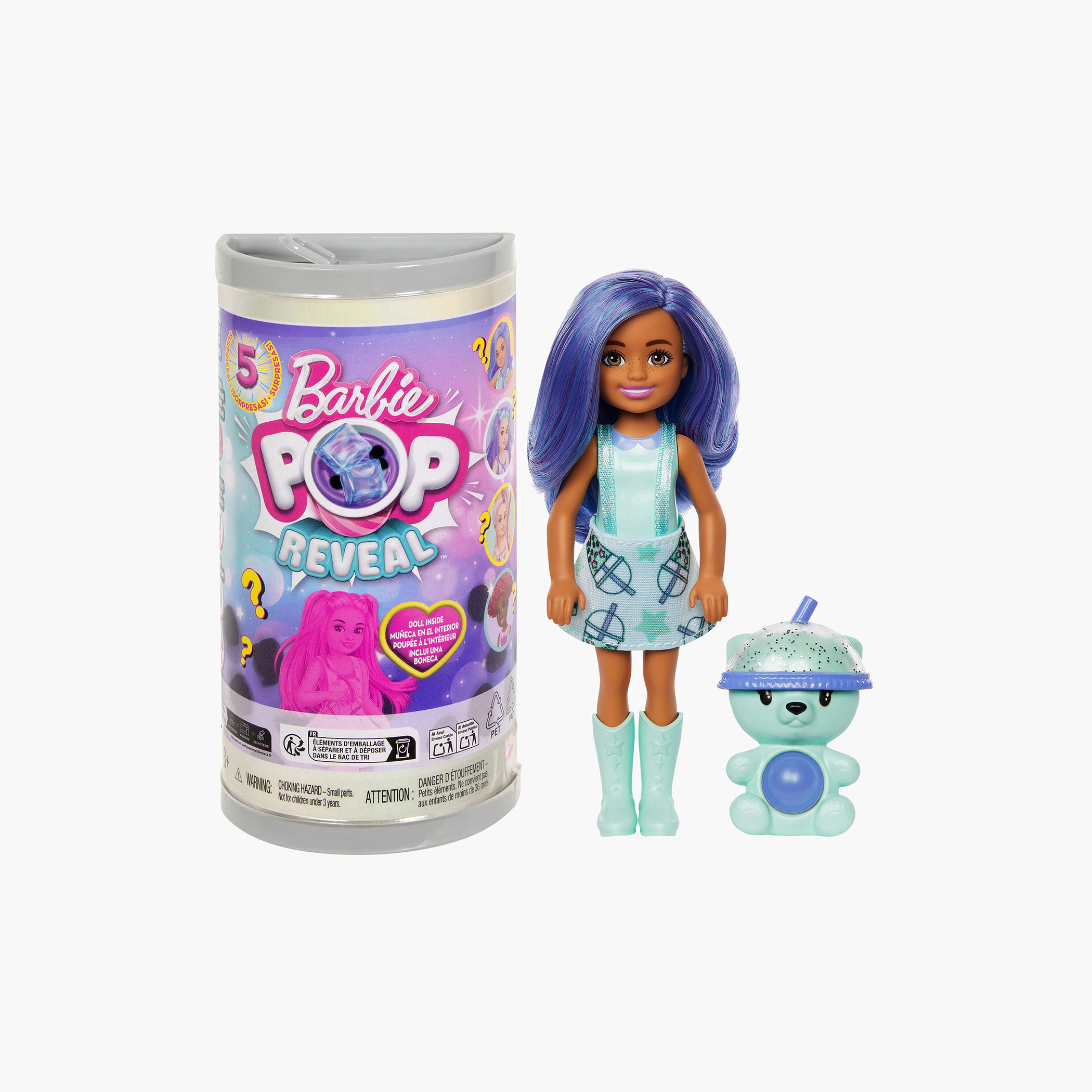 Barbie Chelsea Pop Reveal Bubble Tea Series Doll with Tea Can-toys-dollsandplaysets-dollplaysets-image-1