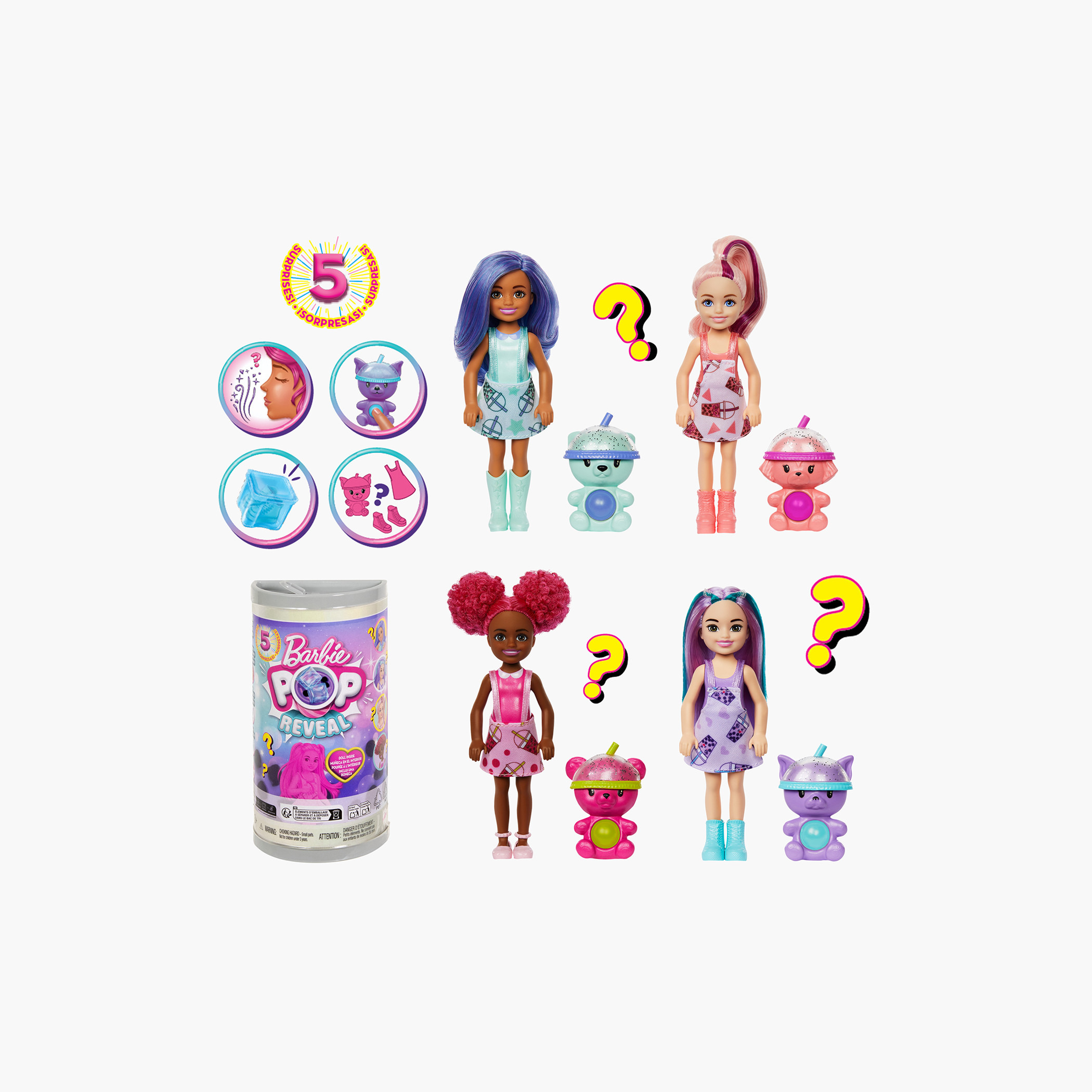 Barbie Chelsea Pop Reveal Bubble Tea Series Doll with Tea Can-toys-dollsandplaysets-dollplaysets-image-3