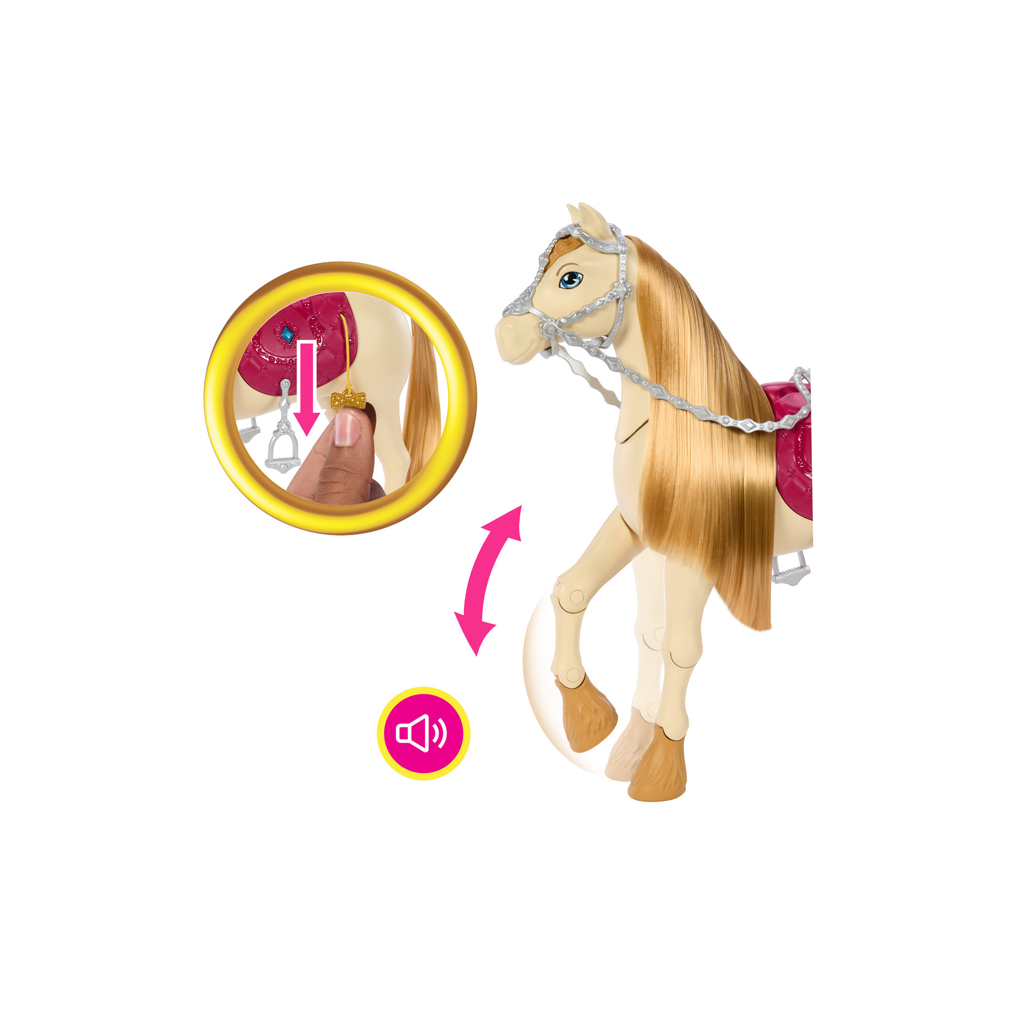 Barbie Horse with Sounds, Music & Accessories, Inspired by Barbie The Great Horse Chase, Toy Moves-toys-dollsandplaysets-dollplaysets-image-4