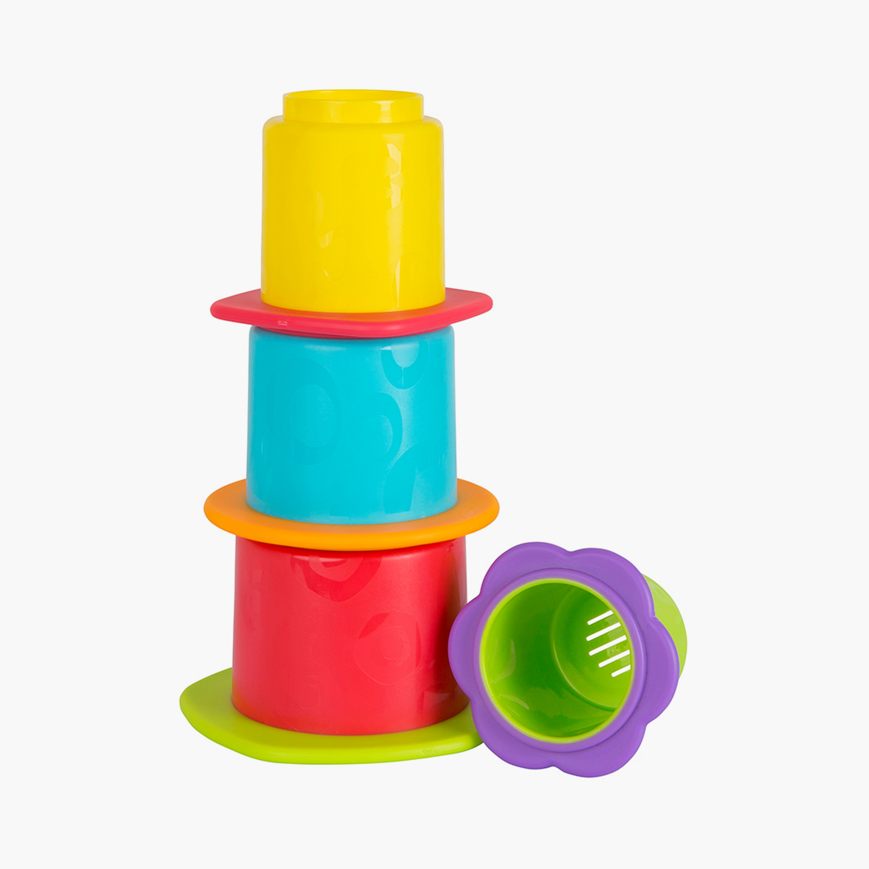 Playgro 4-Piece Chewy Stack & Nest Colourful Cups - 9 Months+-toys-babyandtoddlertoys-stackingandnestingtoys-image-1