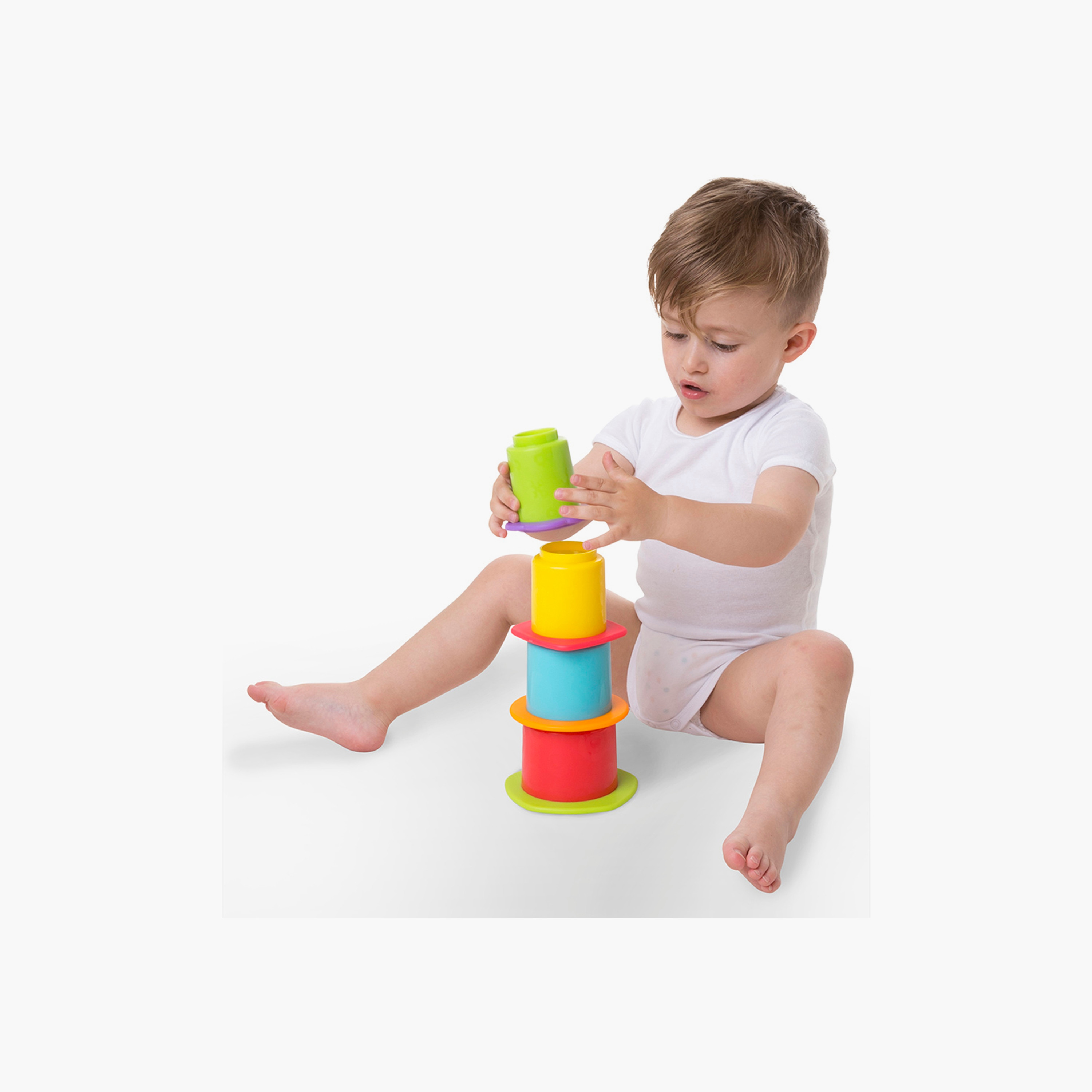 Playgro 4-Piece Chewy Stack & Nest Colourful Cups - 9 Months+-toys-babyandtoddlertoys-stackingandnestingtoys-image-5