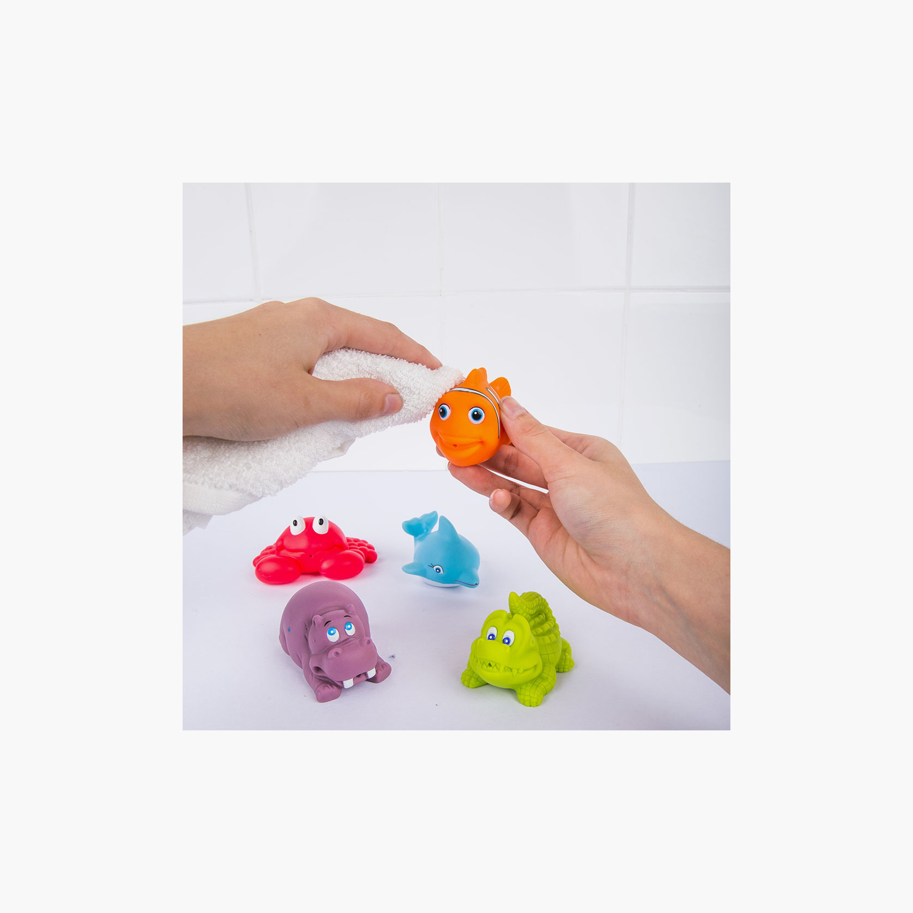 Playgro 5-Piece Under The Sea Squirtees Soft & Colourful Creatures Bath Toys - 6 Months+-toys-babyandtoddlertoys-bathtoys-image-3