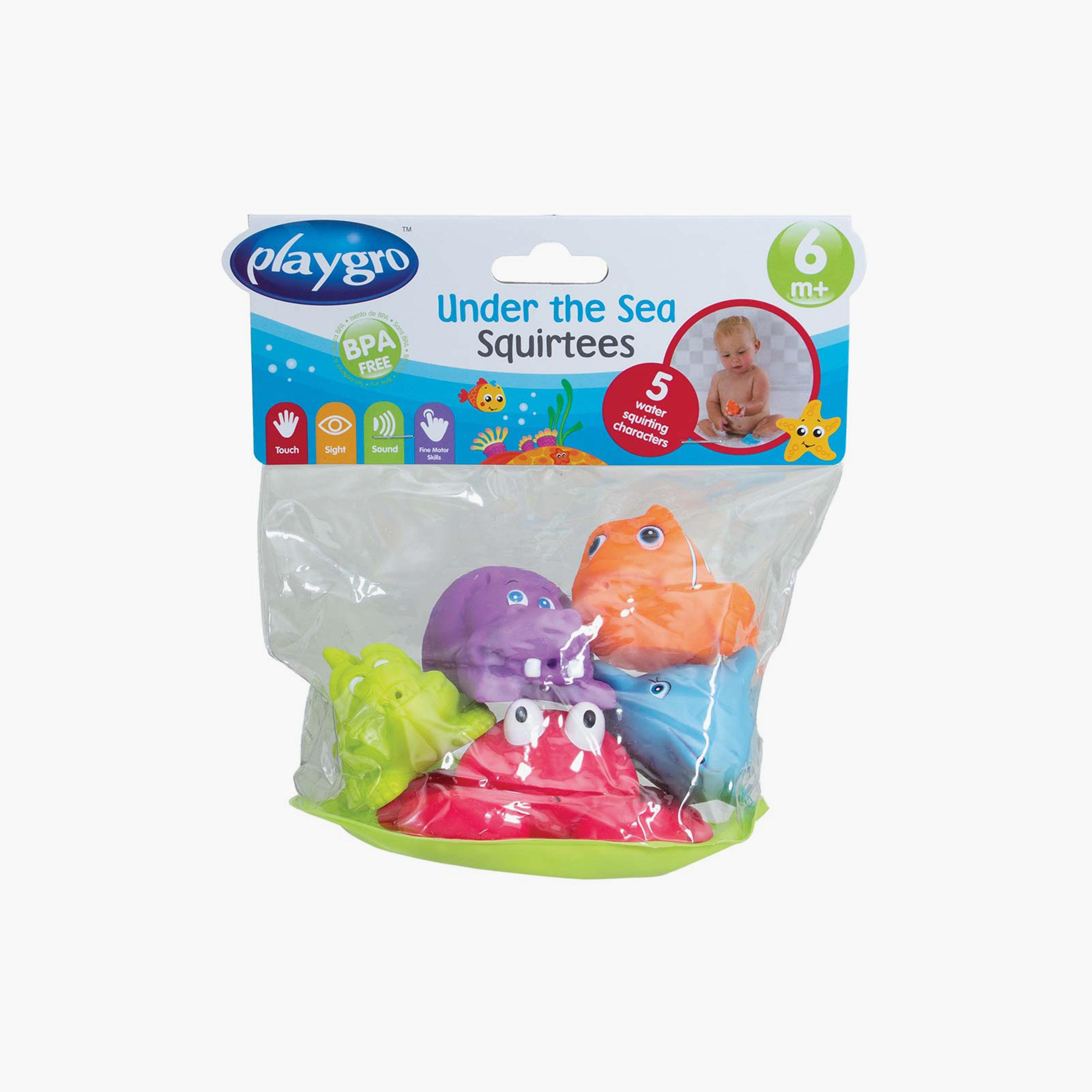 Playgro 5-Piece Under The Sea Squirtees Soft & Colourful Creatures Bath Toys - 6 Months+-toys-babyandtoddlertoys-bathtoys-image-5