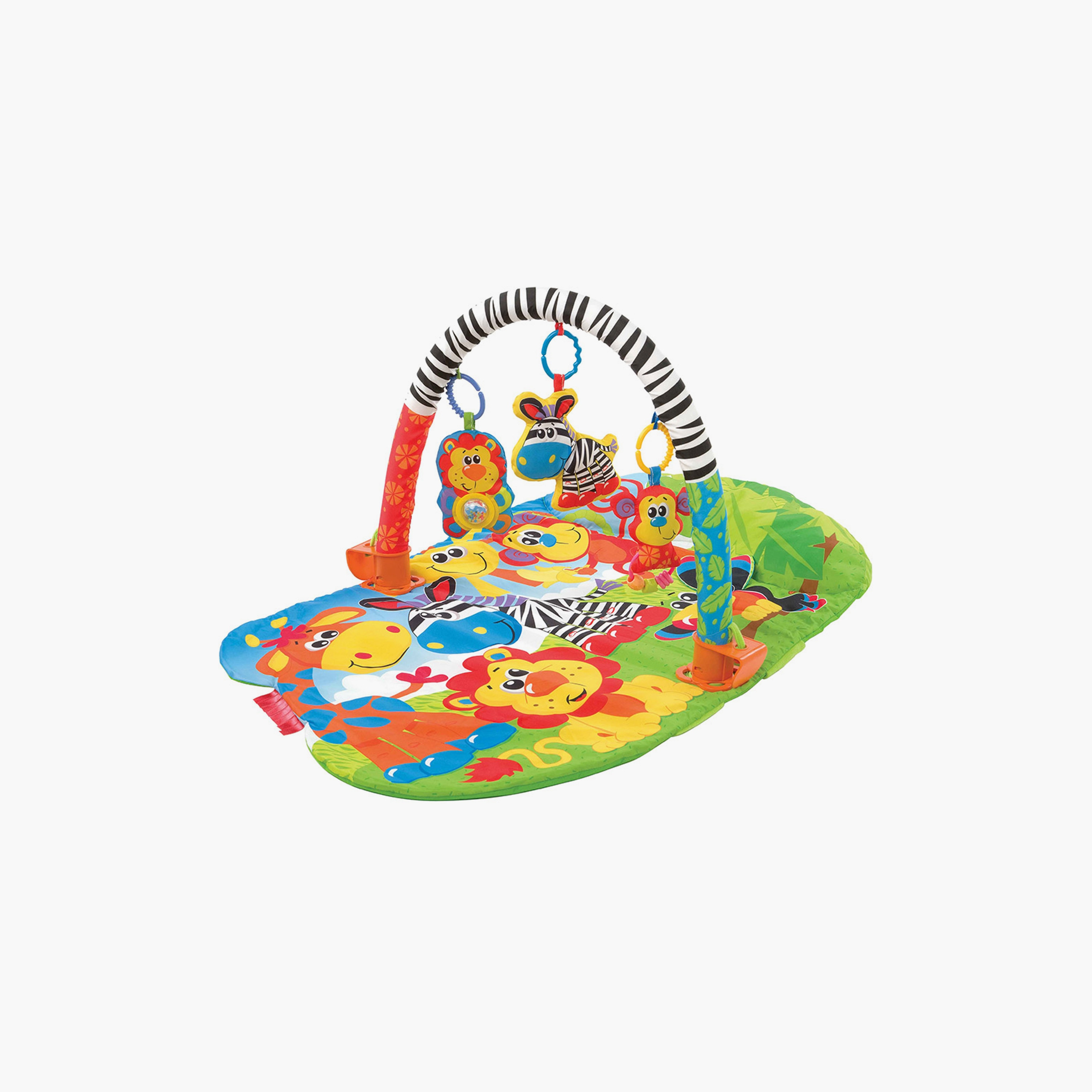 Playgro 5-In-1 Safari Adventure Gym Set with Colourful Playmat - 0 Months+-baby-infantactivity-image-1