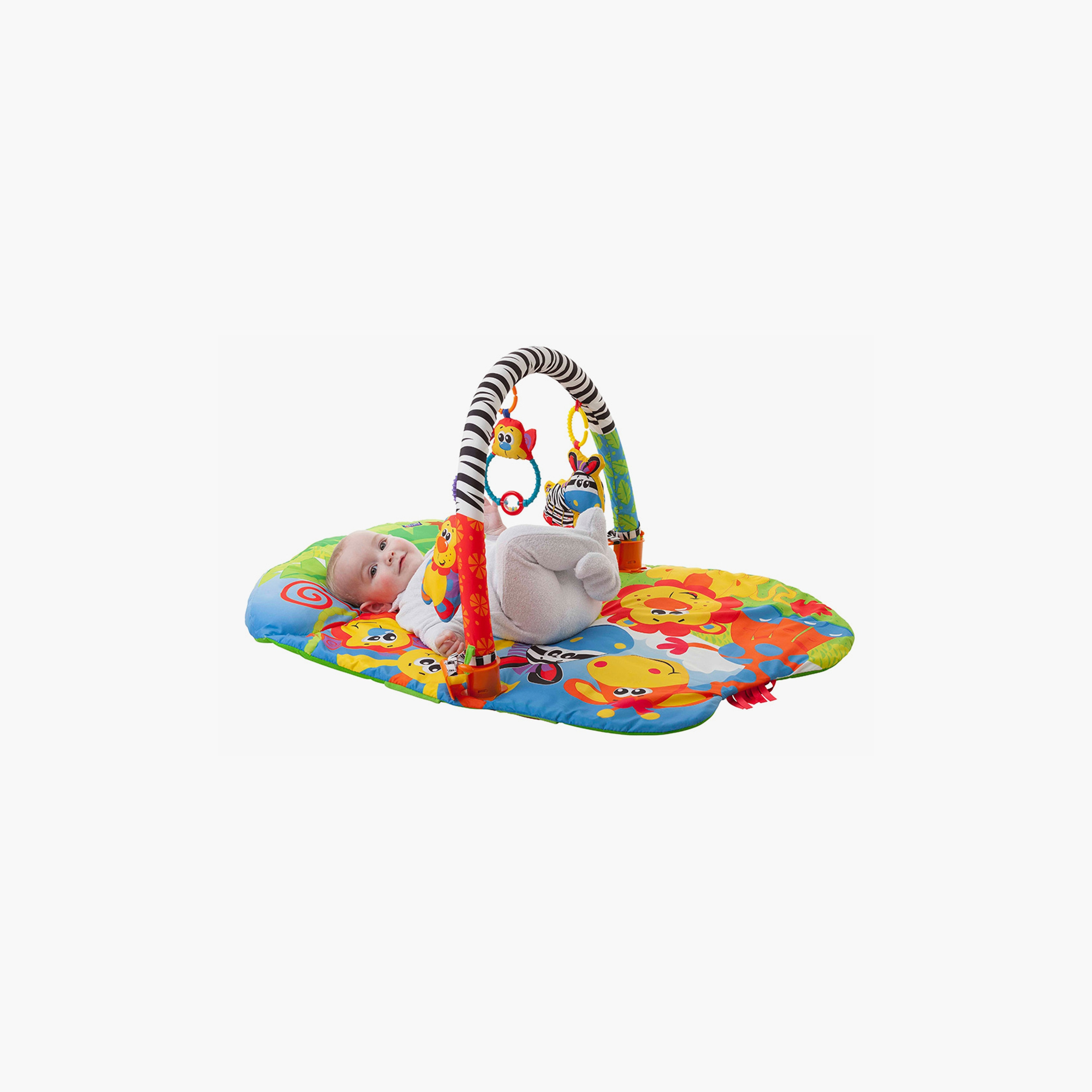 Playgro 5-In-1 Safari Adventure Gym Set with Colourful Playmat - 0 Months+-baby-infantactivity-image-2