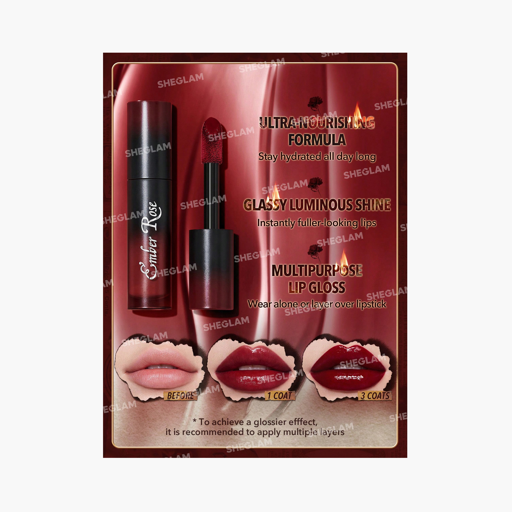 ملمع الشفاه المغذي إمبر روز إمورتال لاف من شيجلام-beautyandpersonalcare-makeup-lips-lipglossesandbalms-image-5
