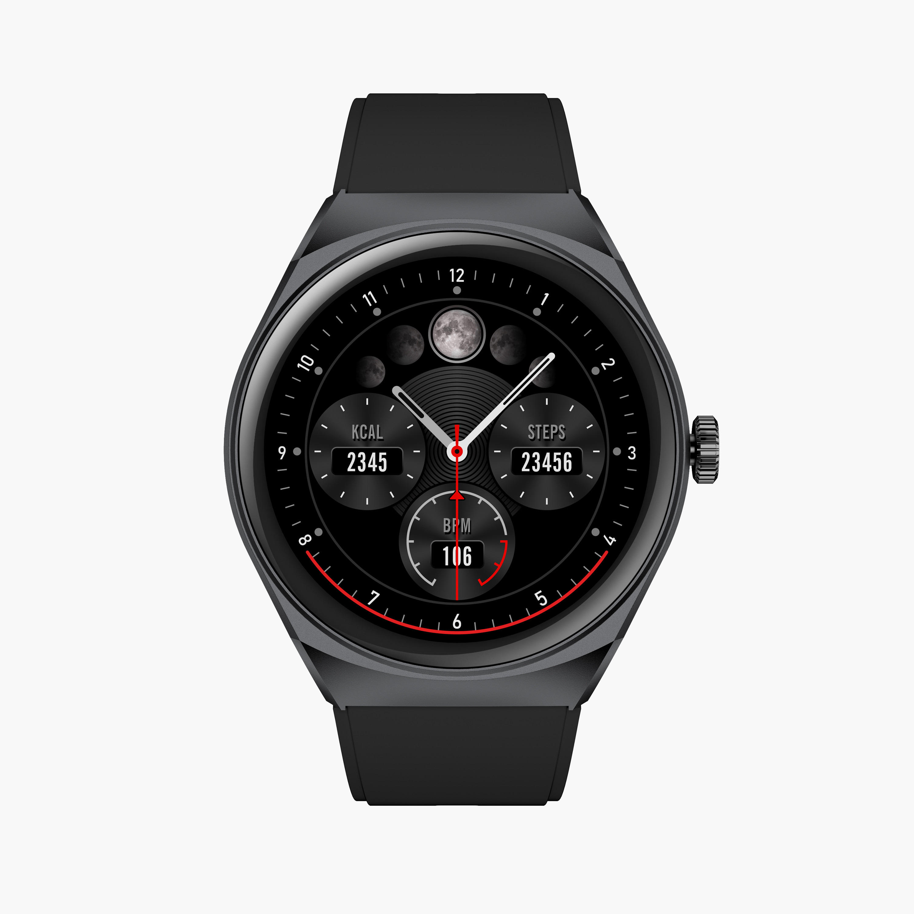 Kenneth Scott Unisex 47 MM Multi Colour Smart Watch with Silicone Strap-men-watchesandjewellery-watches-image-1