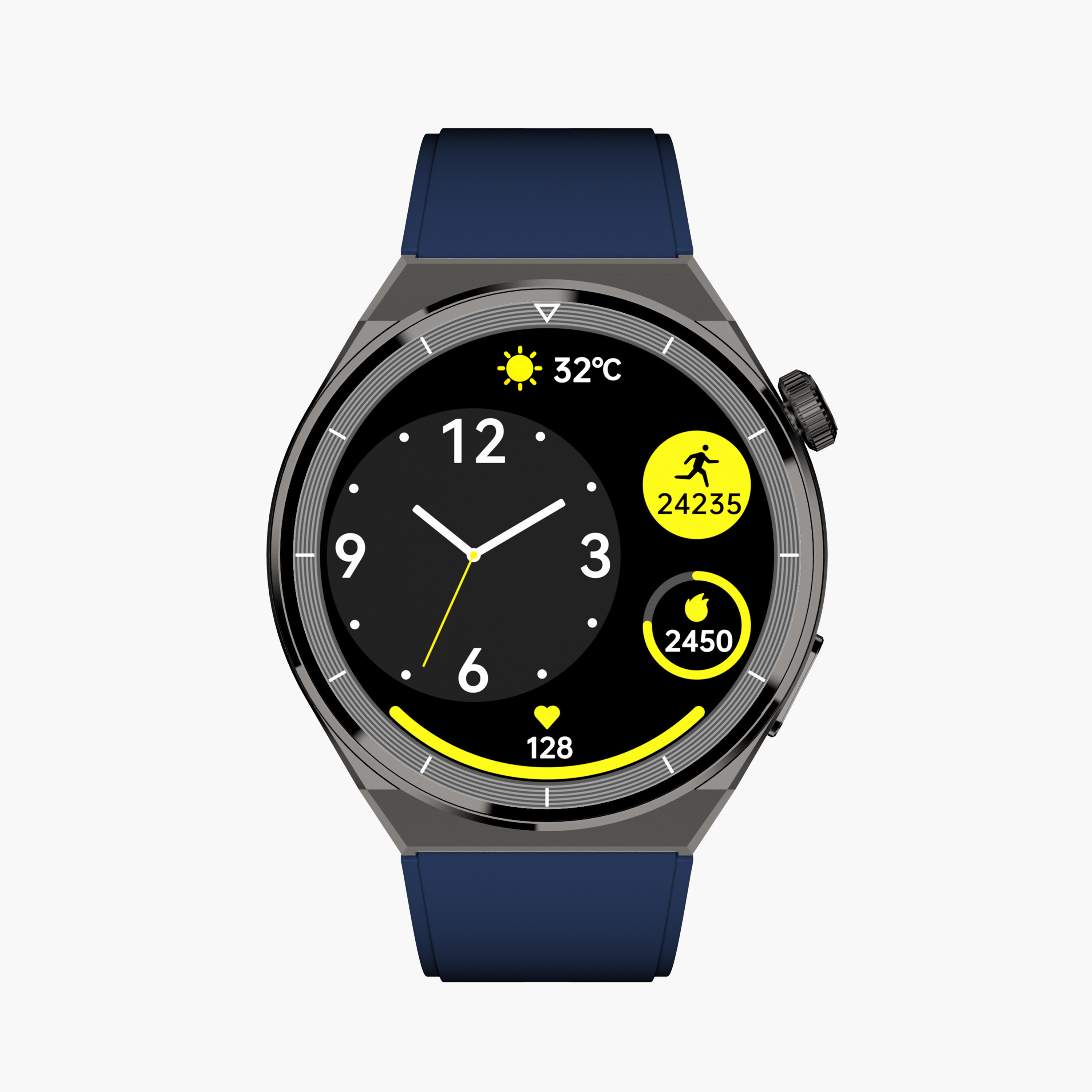 Kenneth Scott Unisex 46 MM Multi Colour Smart Watch with Silicone Strap-men-watchesandjewellery-watches-image-1