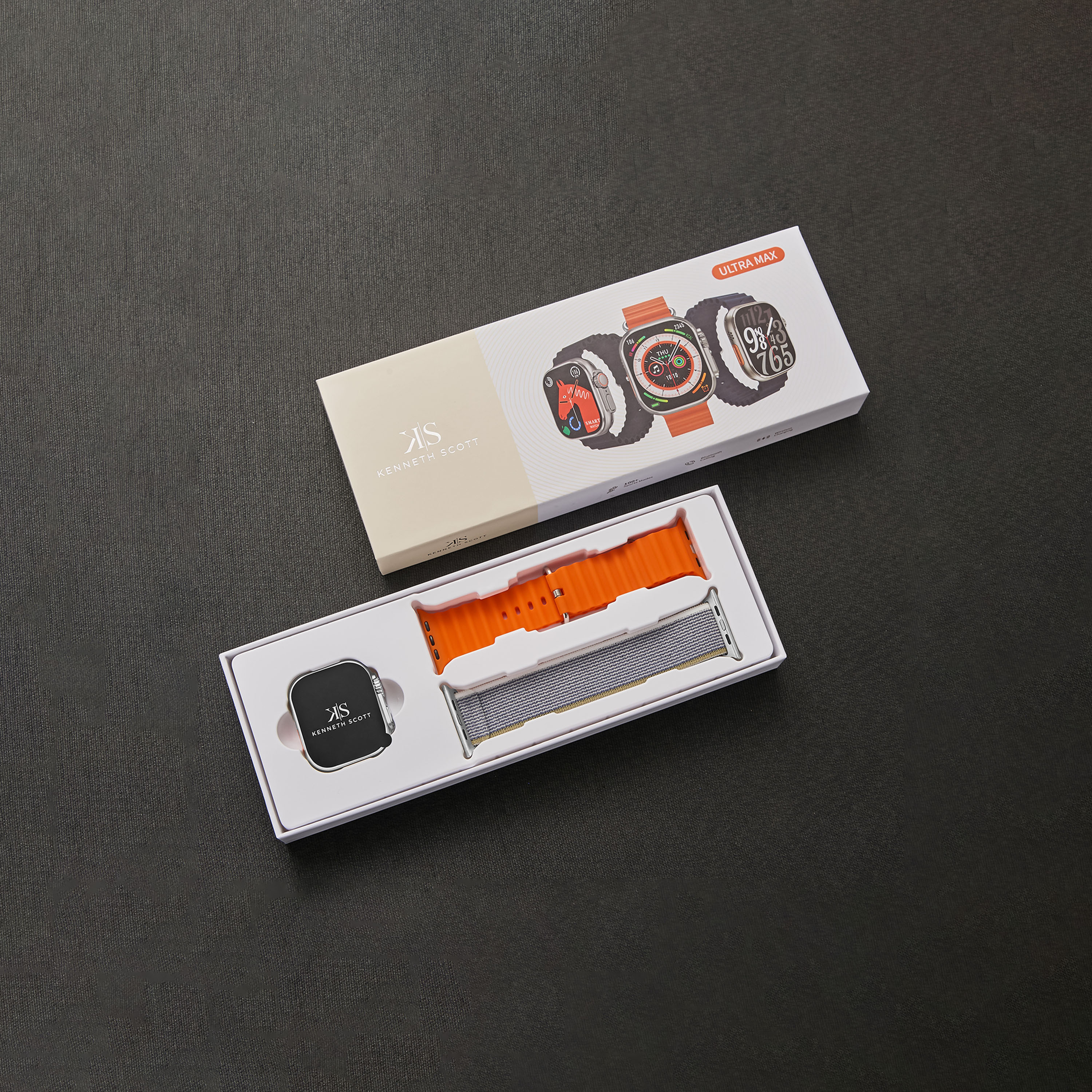Kenneth Scott Unisex 44 MM Multi Colour Smart Watch with Silicone Strap-men-watchesandjewellery-watches-image-2