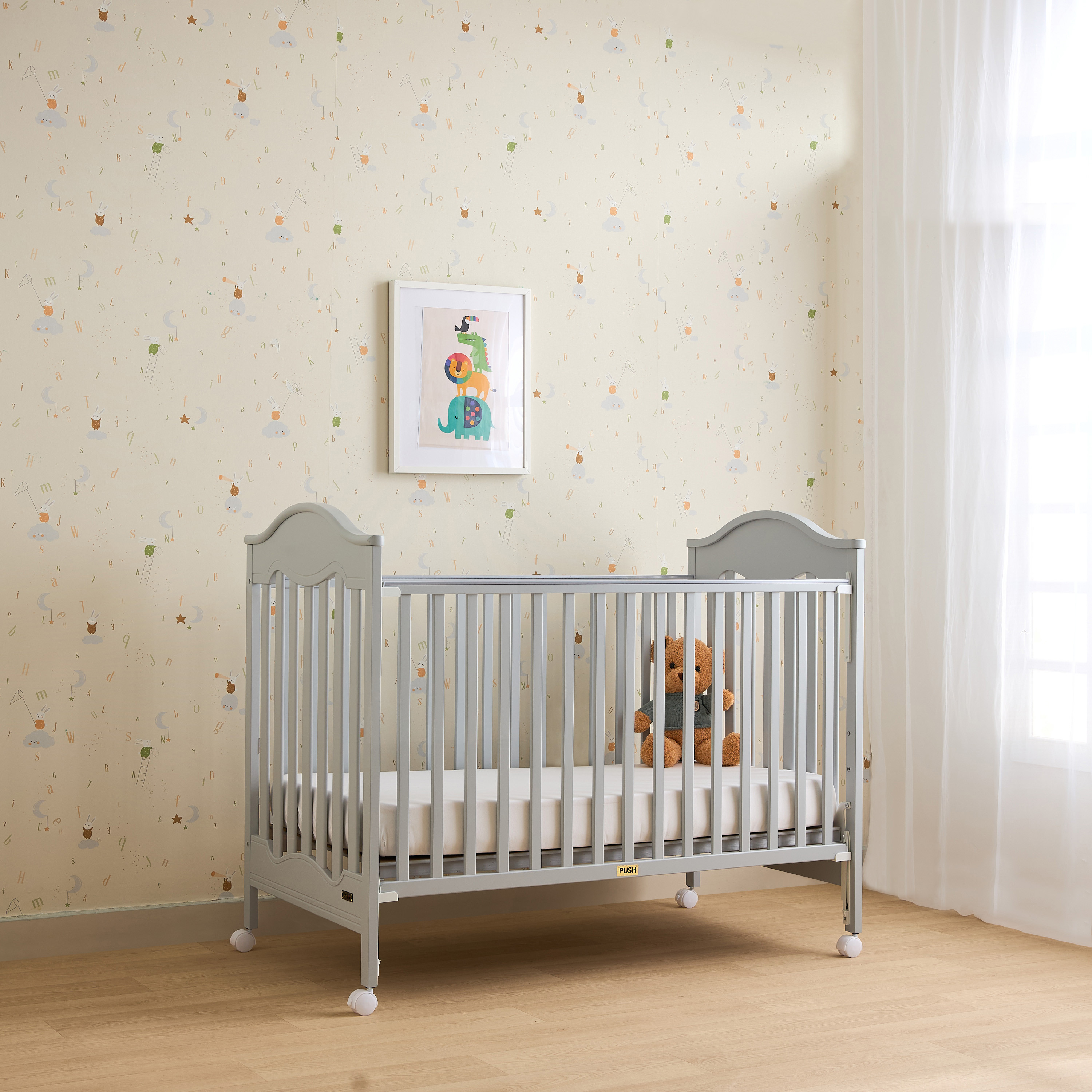 Juniors Charlotte Portable Wooden Crib-baby-nursery-furniture-cribsandbeds-babycribs-image-1