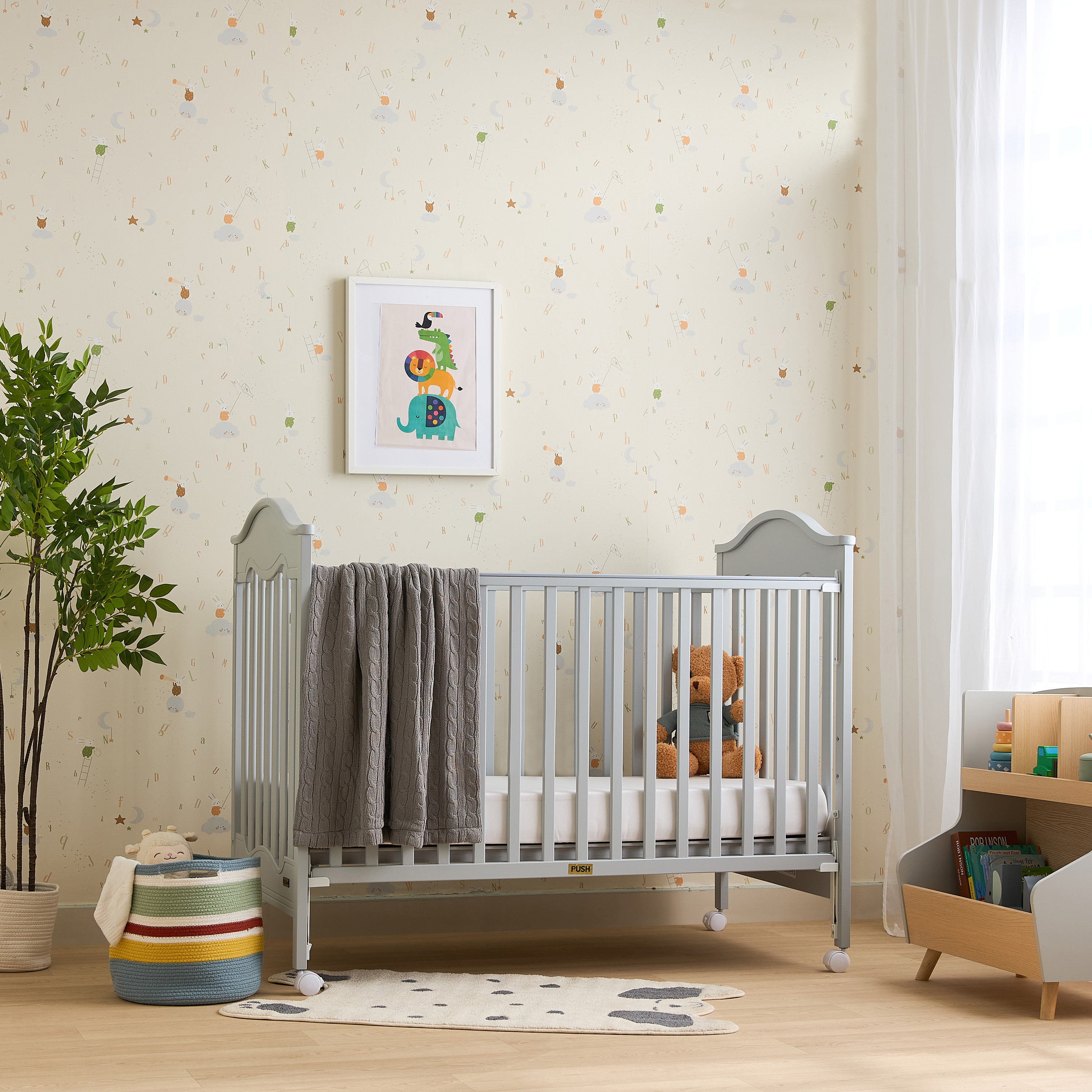 Juniors Charlotte Portable Wooden Crib-baby-nursery-furniture-cribsandbeds-babycribs-image-13
