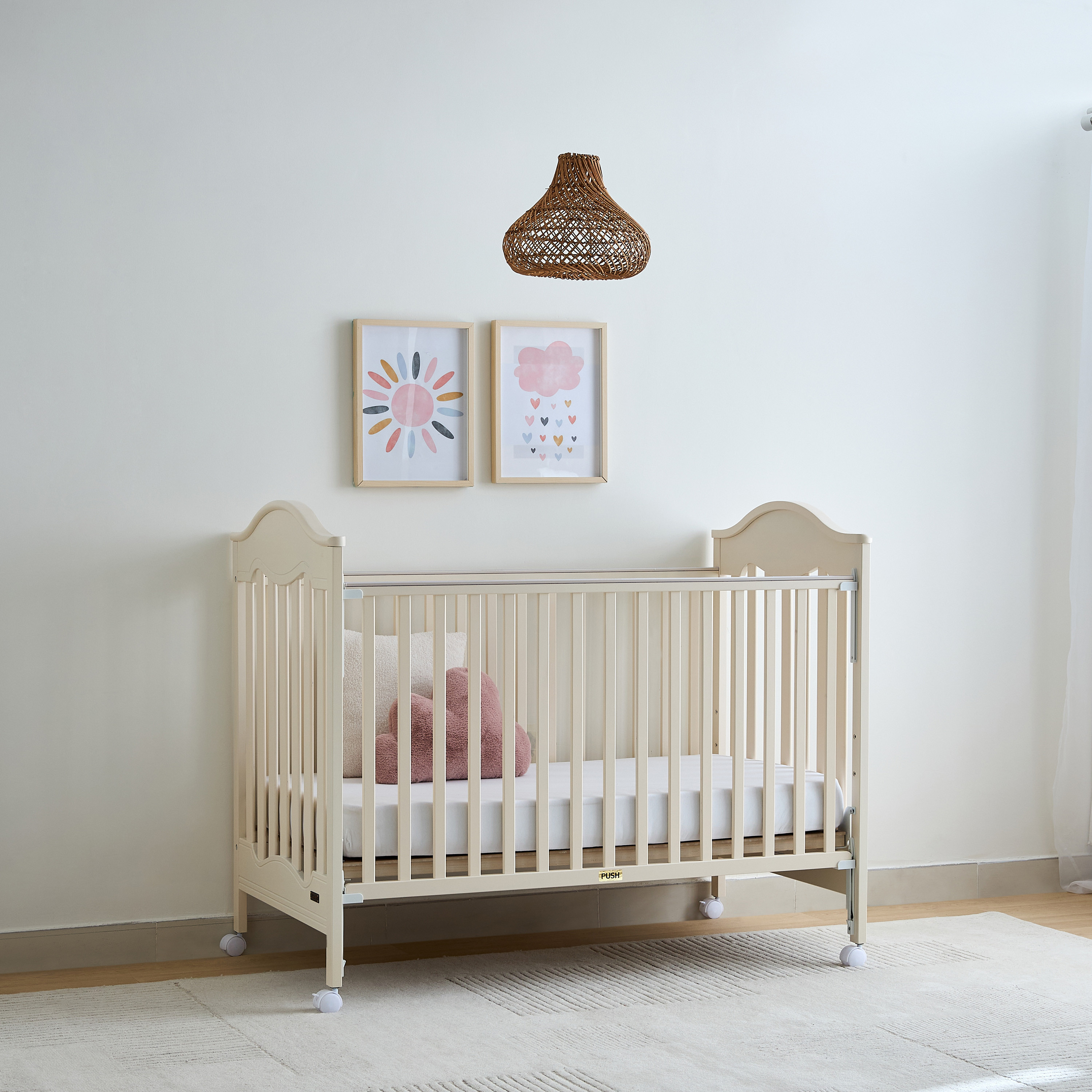 Juniors Charlotte Portable Wooden Crib-baby-nursery-furniture-cribsandbeds-babycribs-image-1