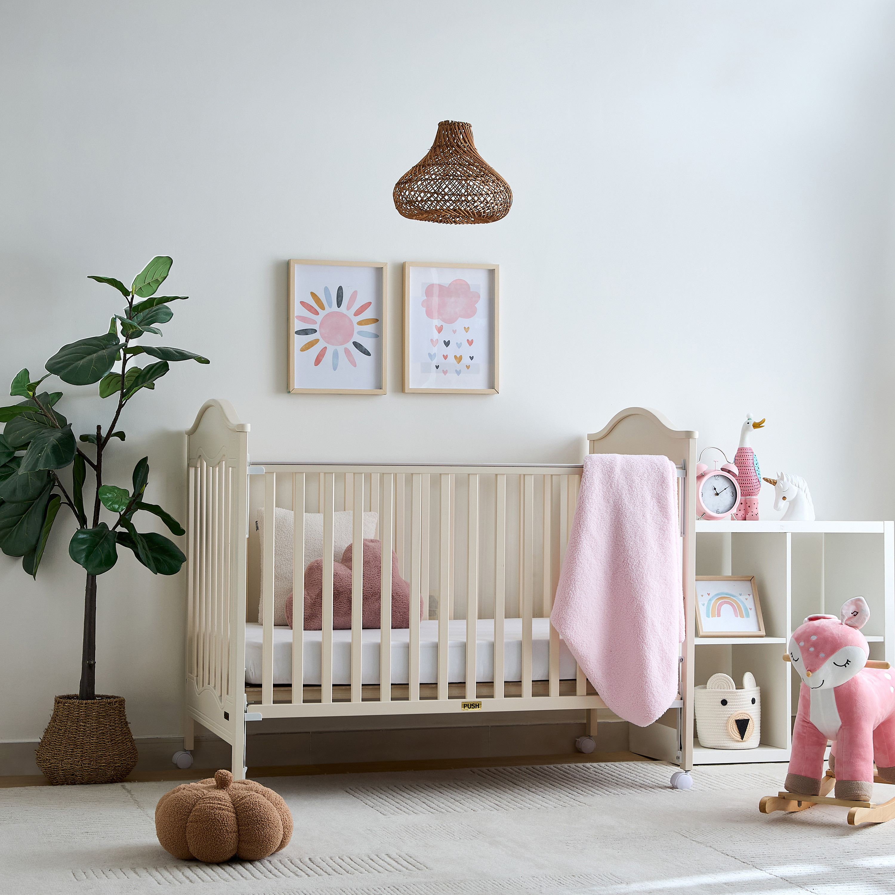 Juniors Charlotte Portable Wooden Crib-baby-nursery-furniture-cribsandbeds-babycribs-image-13
