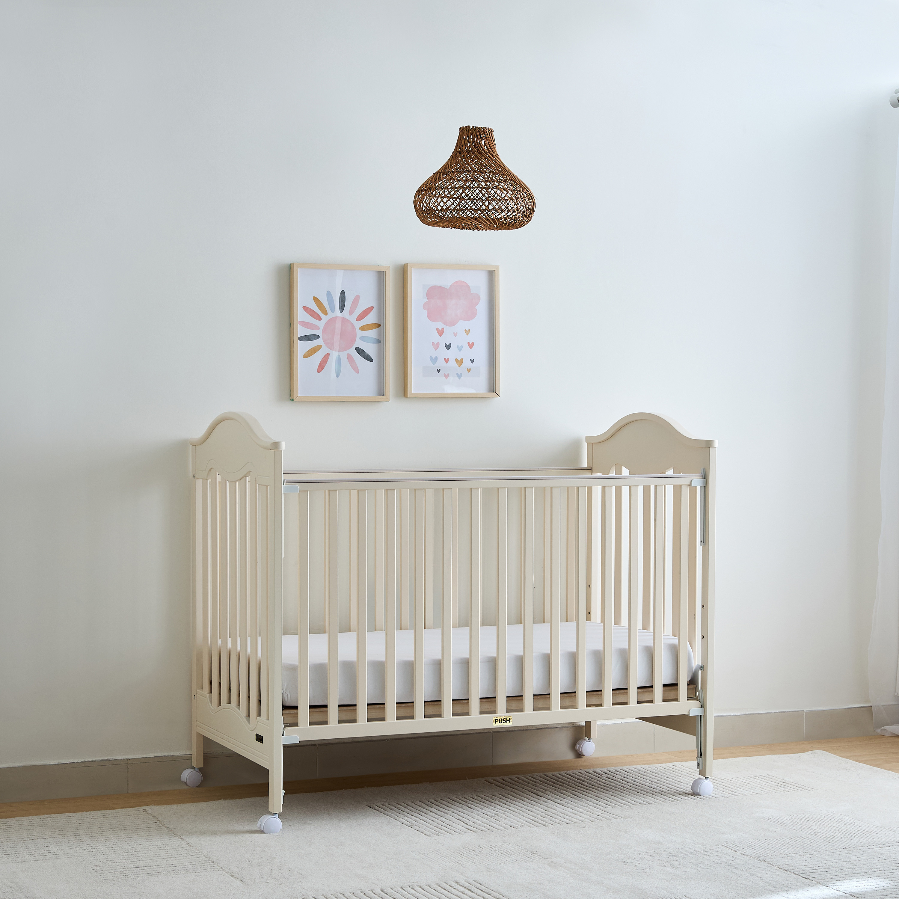Juniors Charlotte Portable Wooden Crib-baby-nursery-furniture-cribsandbeds-babycribs-image-2