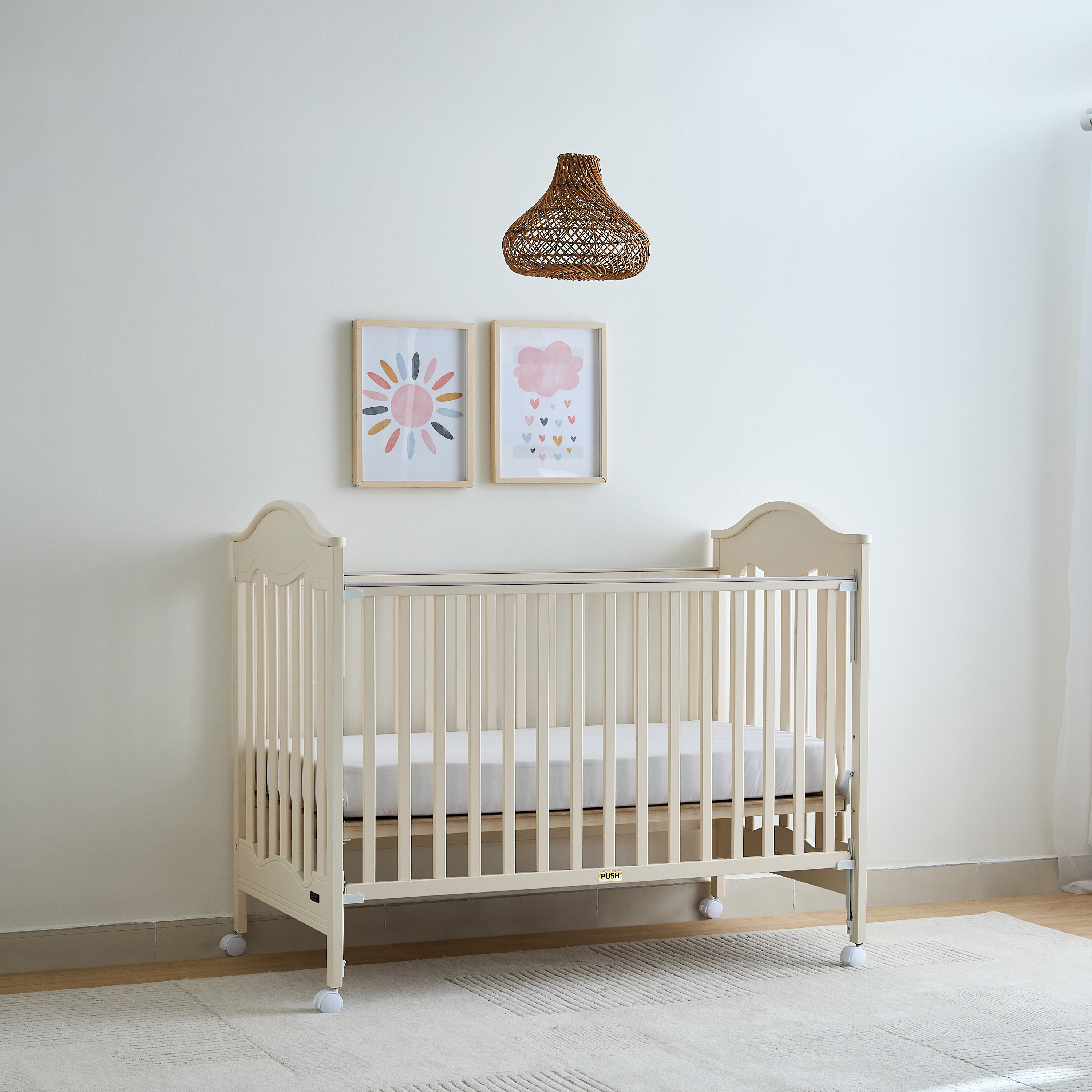 Juniors Charlotte Portable Wooden Crib-baby-nursery-furniture-cribsandbeds-babycribs-image-3