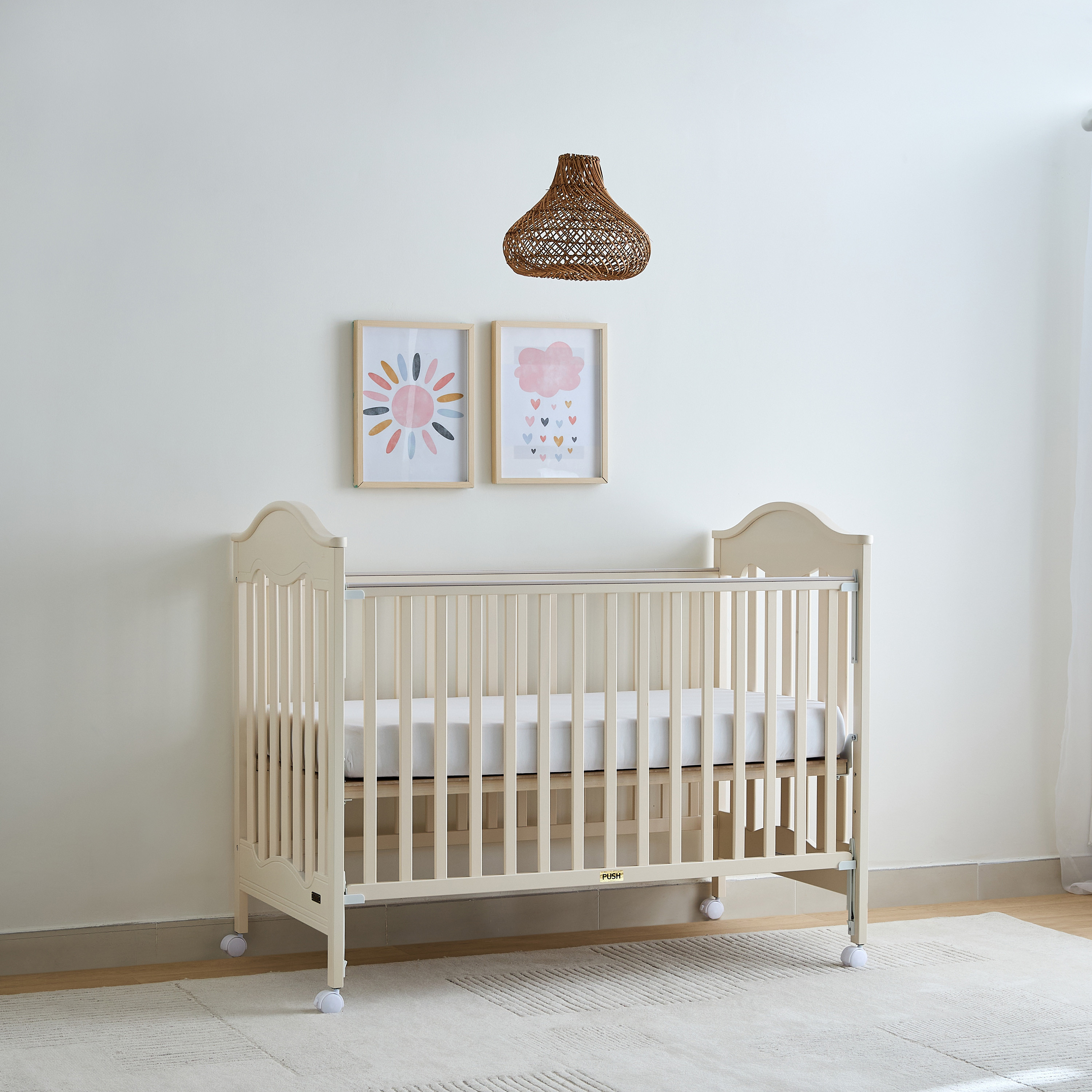 Juniors Charlotte Portable Wooden Crib-baby-nursery-furniture-cribsandbeds-babycribs-image-4
