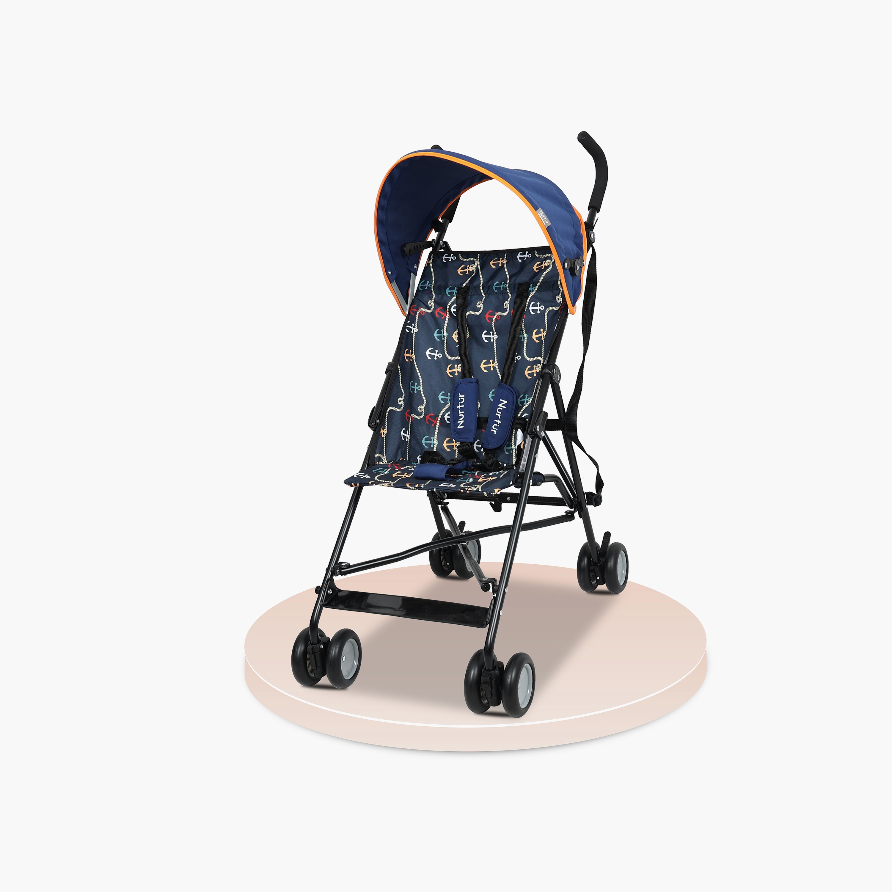 عربة أطفال خفيفة الوزن مريحة ريكس من نيرتور  - باللون الأزرق-baby-gear-strollersandprams-buggies-image-1
