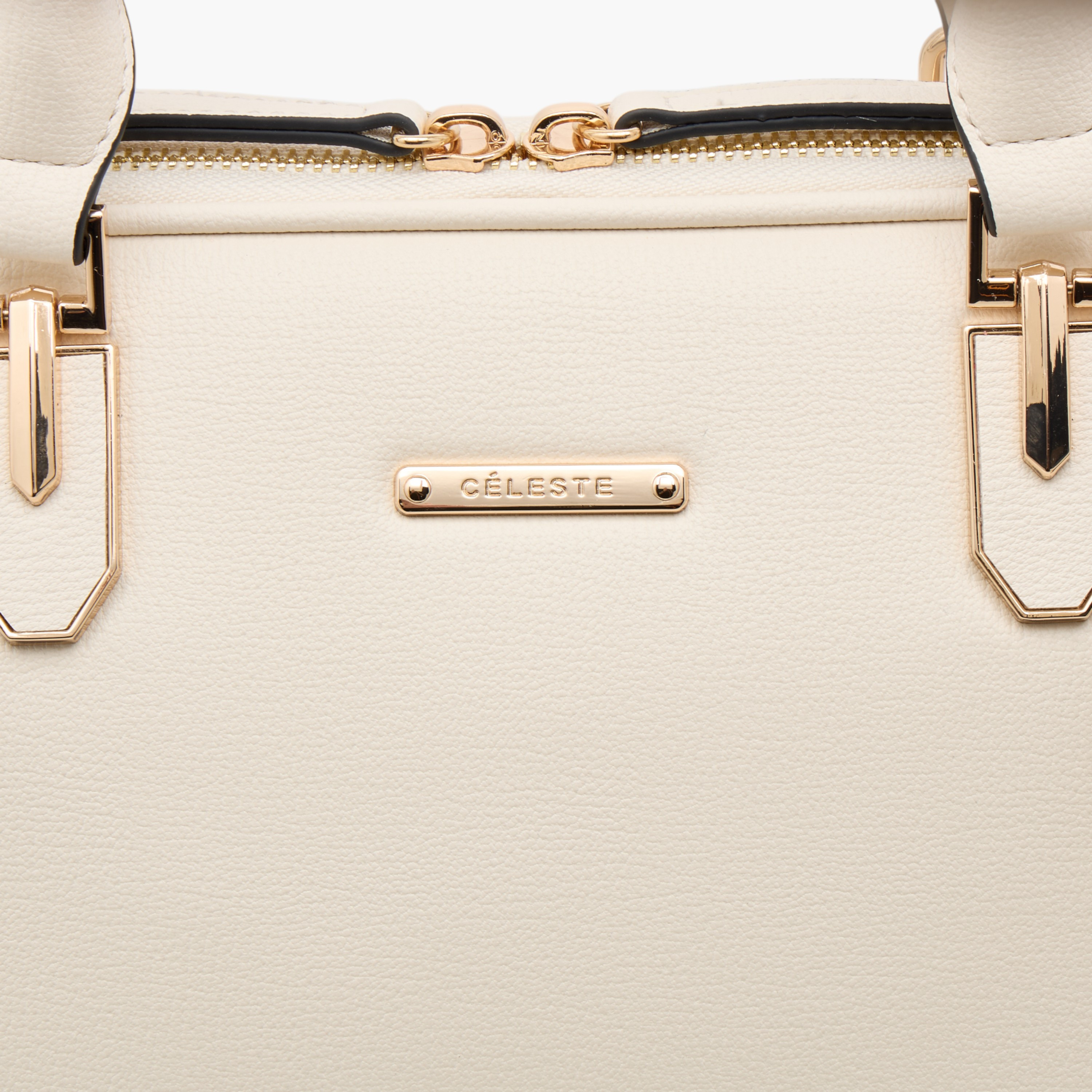 شنطة توتي سادة بمقابض مزدوجة وسحاب إغلاق من سيليست-women-bagsandwallets-handbags-image-3