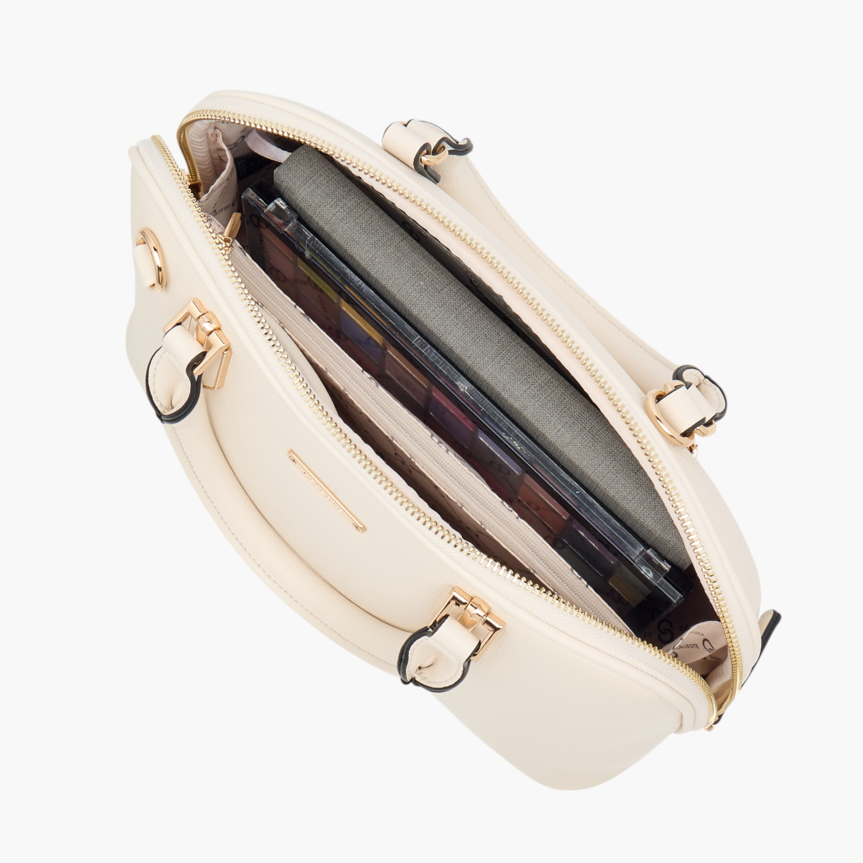 شنطة توتي سادة بمقابض مزدوجة وسحاب إغلاق من سيليست-women-bagsandwallets-handbags-image-8