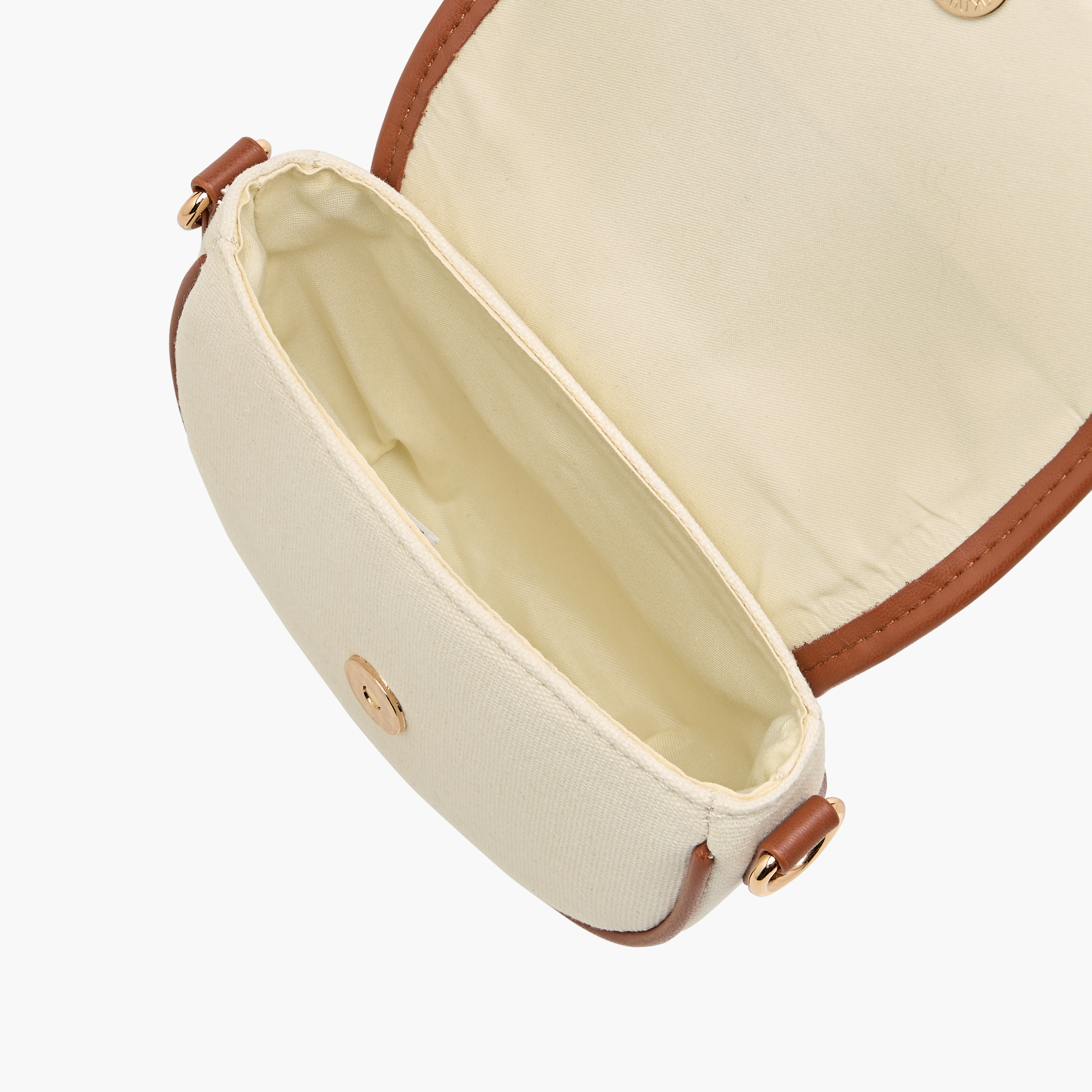 شنطة كروس بودي بارزة الملمس بحزام قابل للفصل وطية إغلاق من تشارمز-girls-accessories-bags-image-7