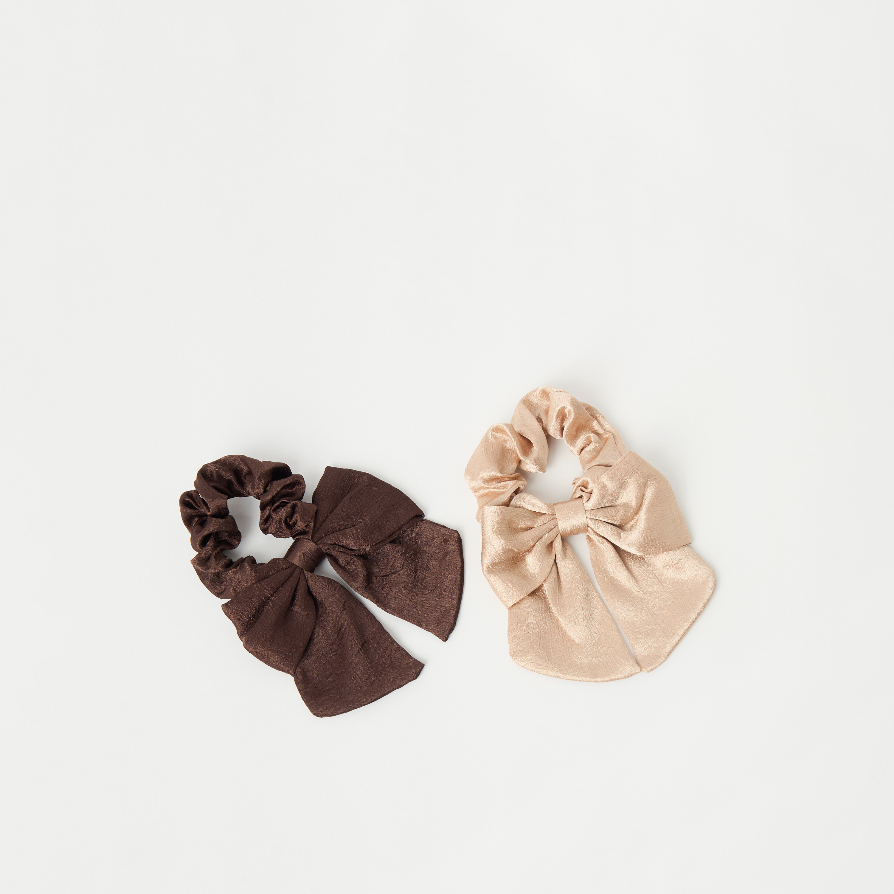 Charmz Bow Accent Hair Scrunchie - Set of 2-girls-accessories-hairaccessories-image-1