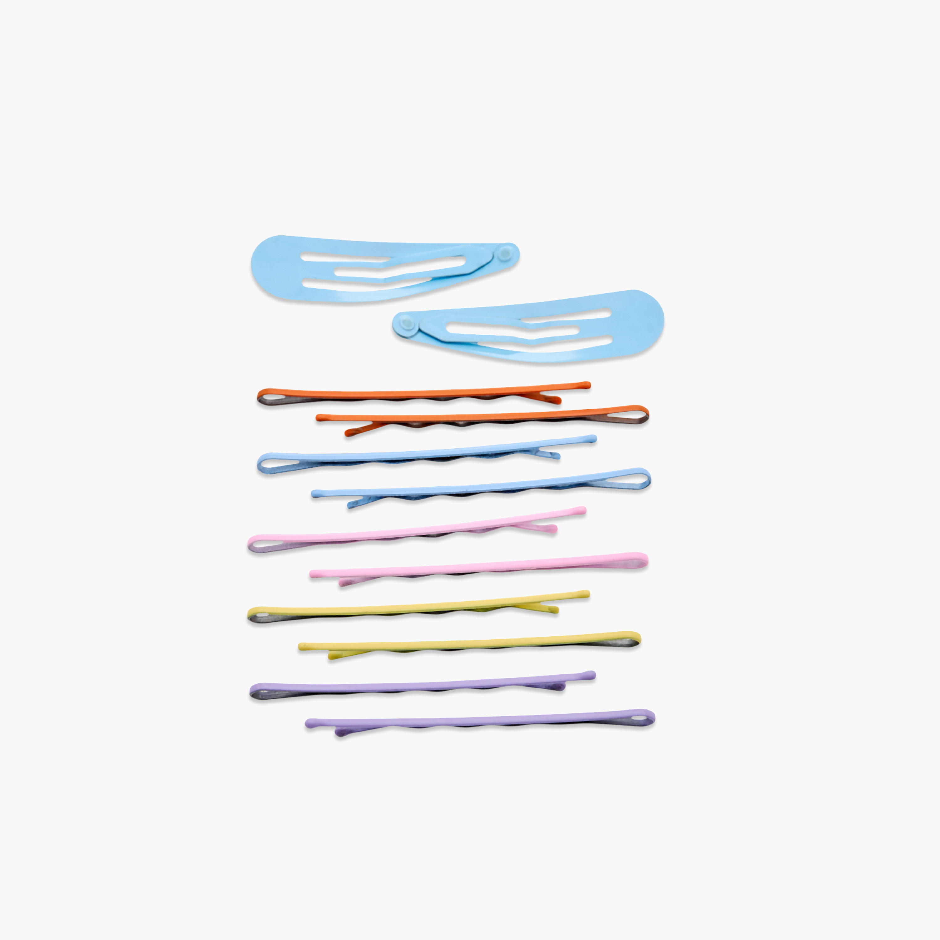 طقم دبابيس شعر ومشابك شعر سادة 12 قطعة من تشارمز-girls-accessories-hairaccessories-image-3