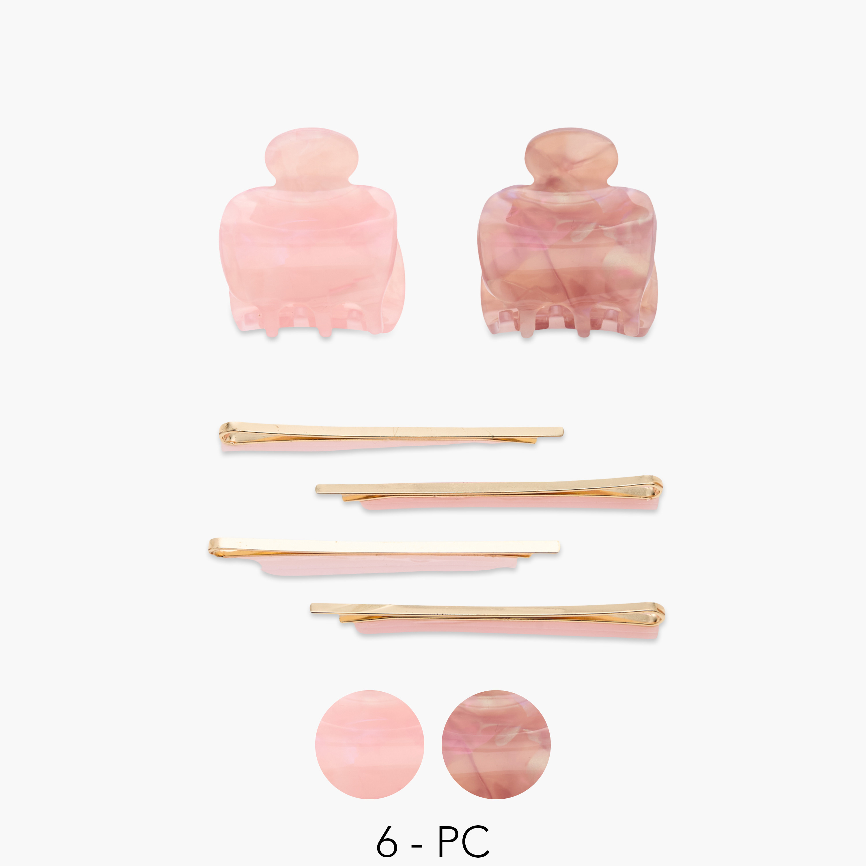 Charmz 6-Piece Assorted Hair Clamp and Hairpin Set-girls-accessories-hairaccessories-image-1