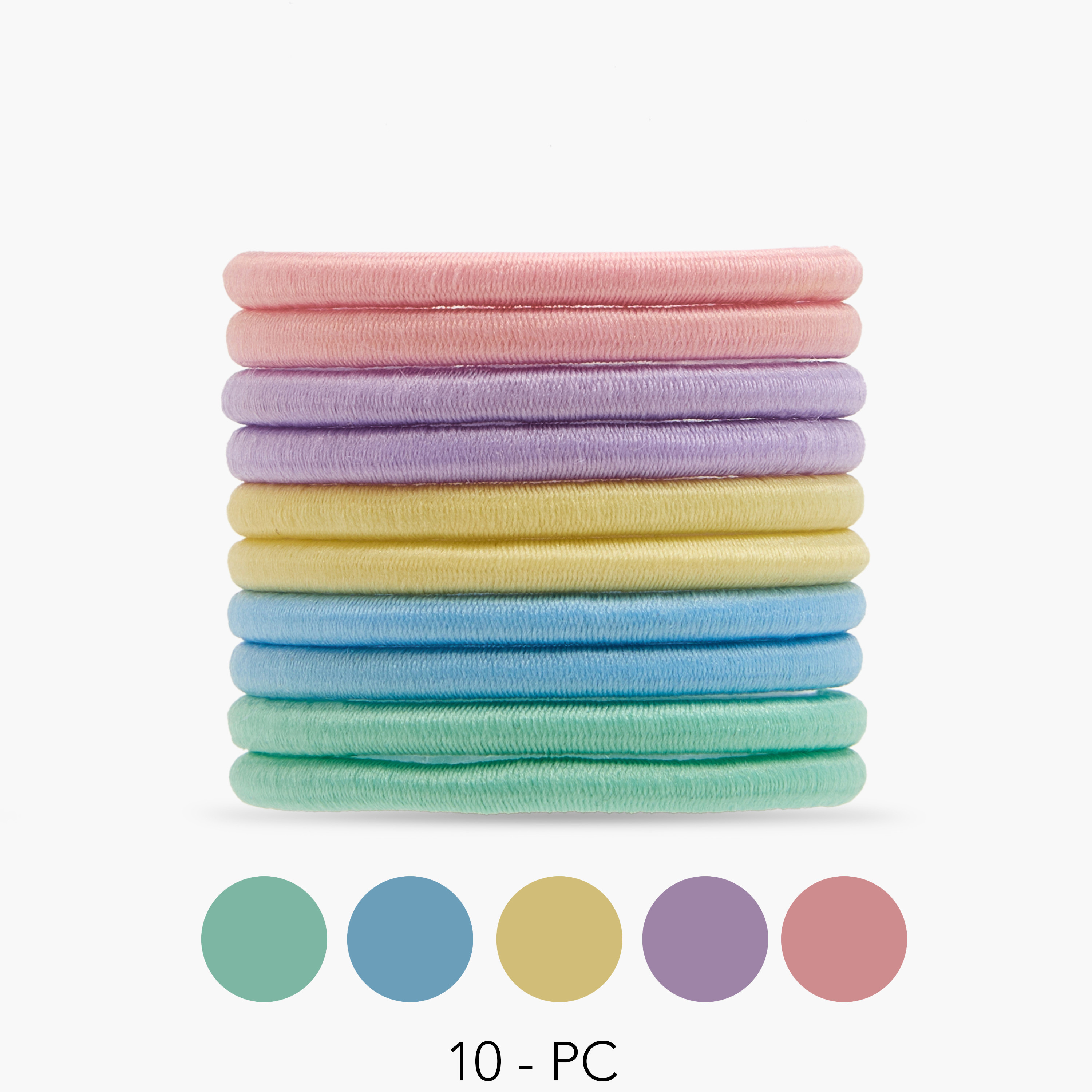 Charmz Solid Hair Tie - Set of 10-girls-accessories-hairaccessories-image-1