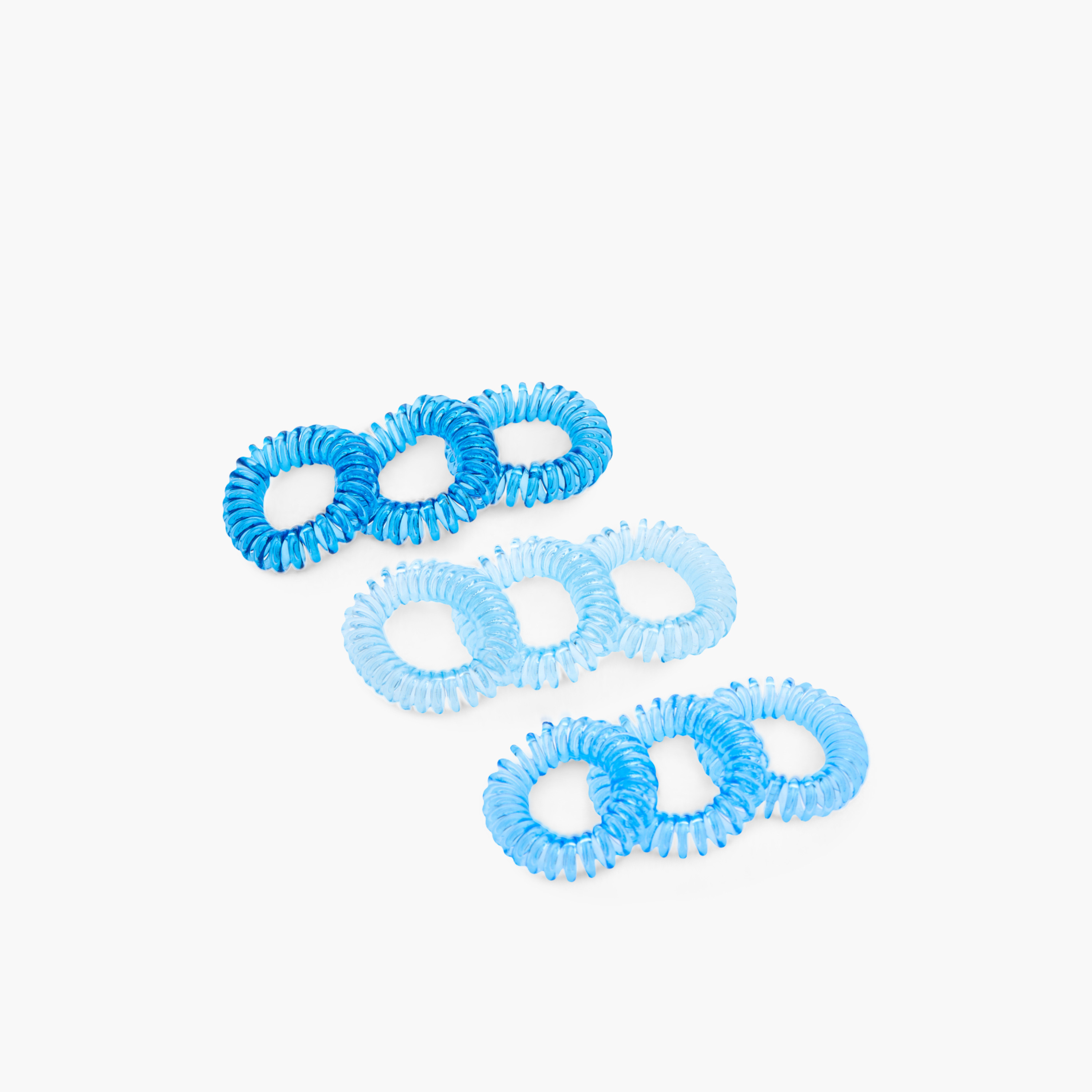 Charmz Plain Spiral Hair Tie - Set of 9-girls-accessories-hairaccessories-image-3