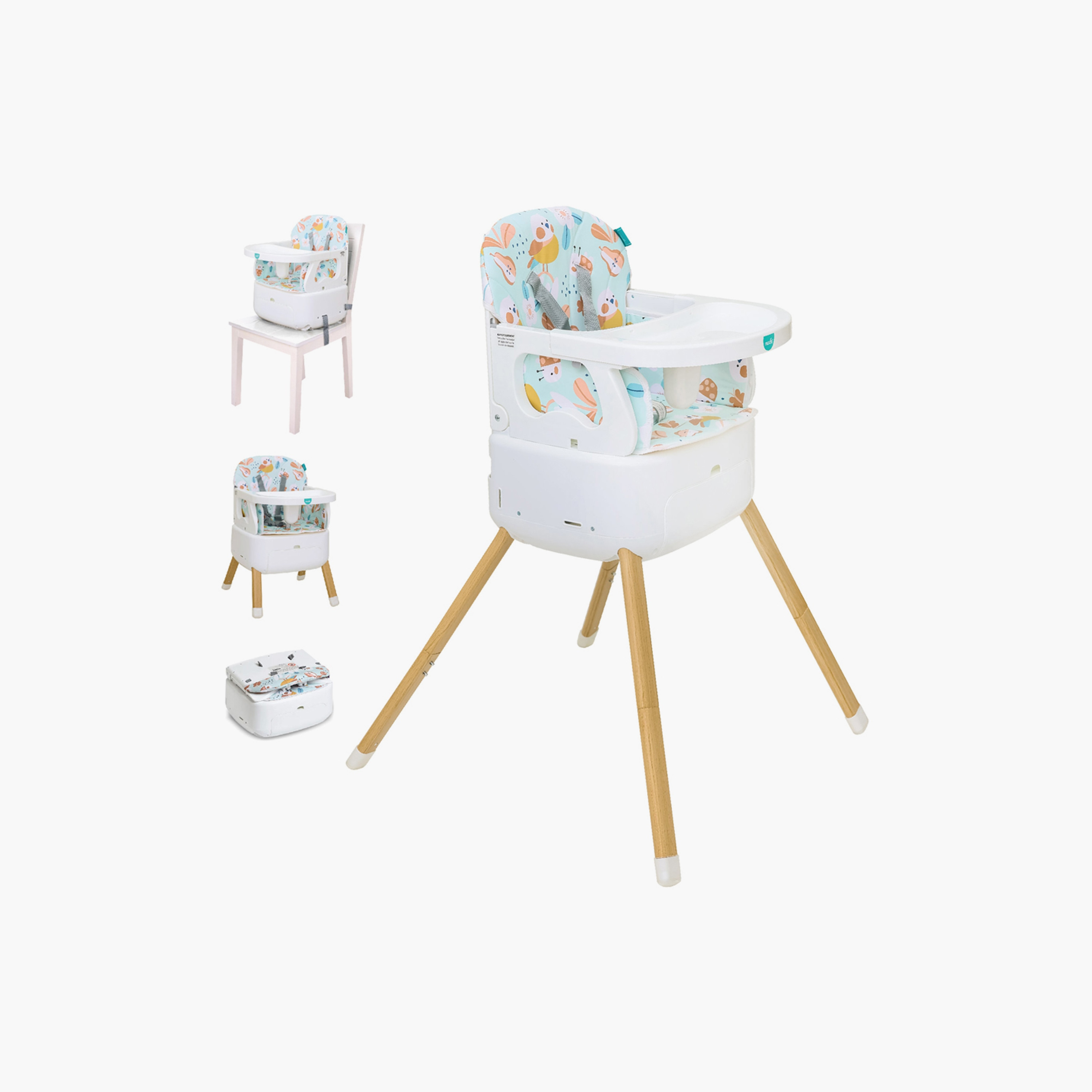 Moon Hiterite 4-in-1 Convertible Highchair with Carry Box - Grey-baby-feeding-highchairsandboosters-image-1