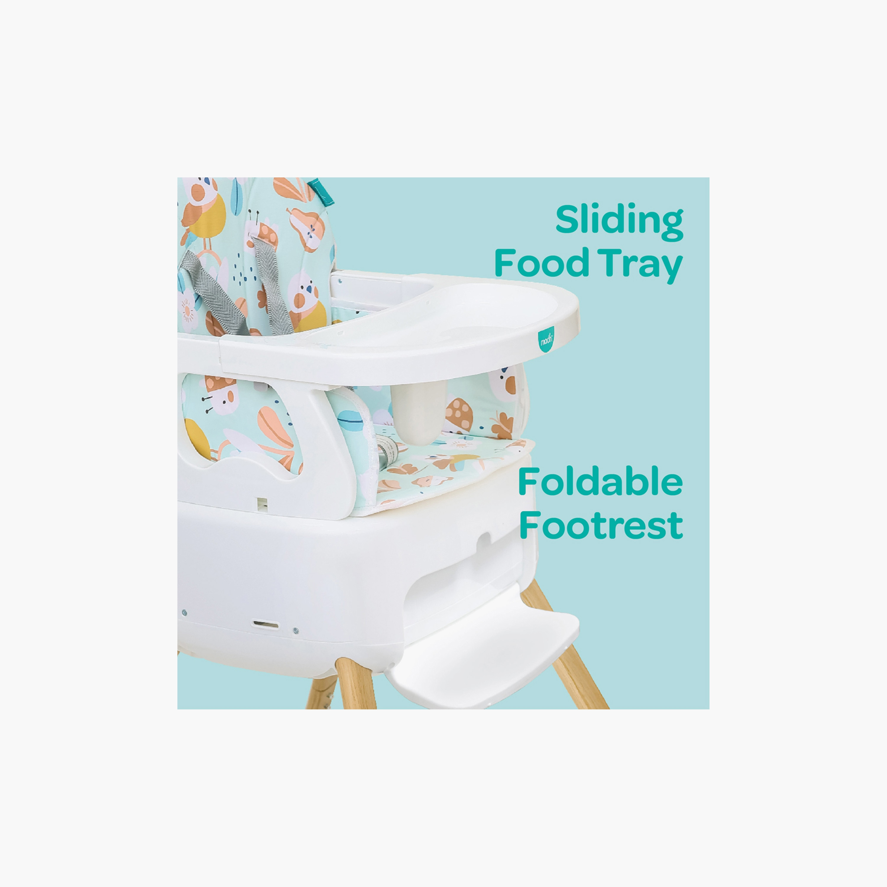 Moon Hiterite 4-in-1 Convertible Highchair with Carry Box - Grey-baby-feeding-highchairsandboosters-image-4