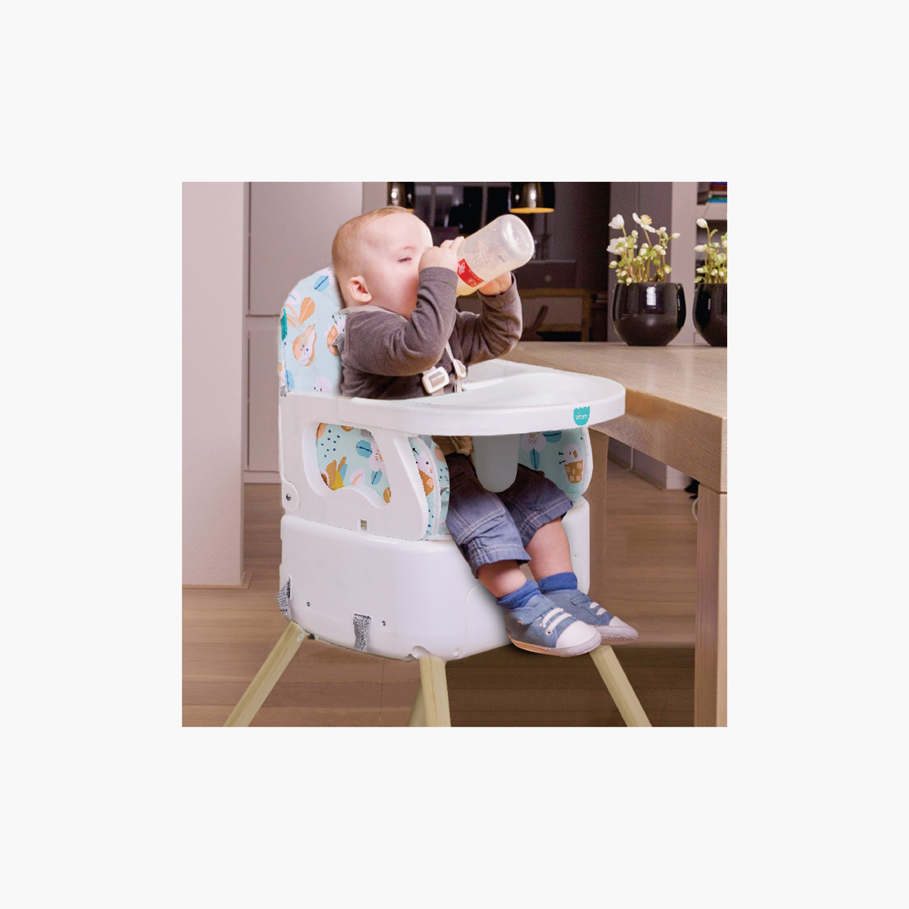 Moon Hiterite 4-in-1 Convertible Highchair with Carry Box - Grey-baby-feeding-highchairsandboosters-image-7