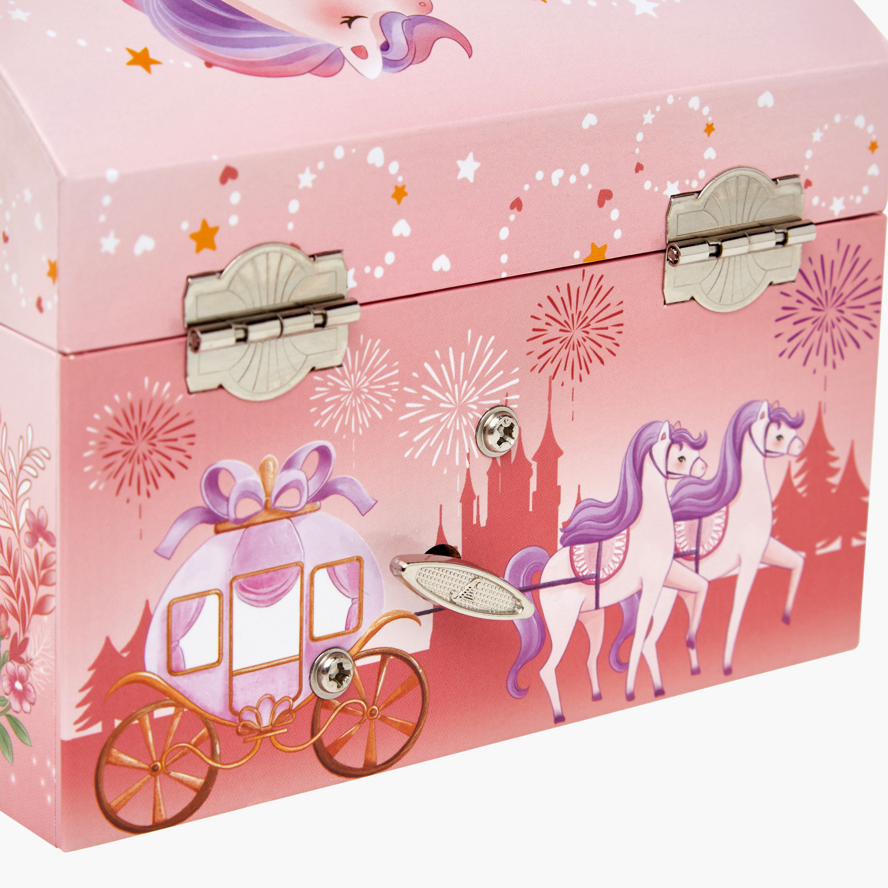 صندوق مجوهرات موسيقي بتصميم قبة وطبعات برينسس - 14x10x11 سم-women-watchesandjewellery-jewellery-storage-image-6