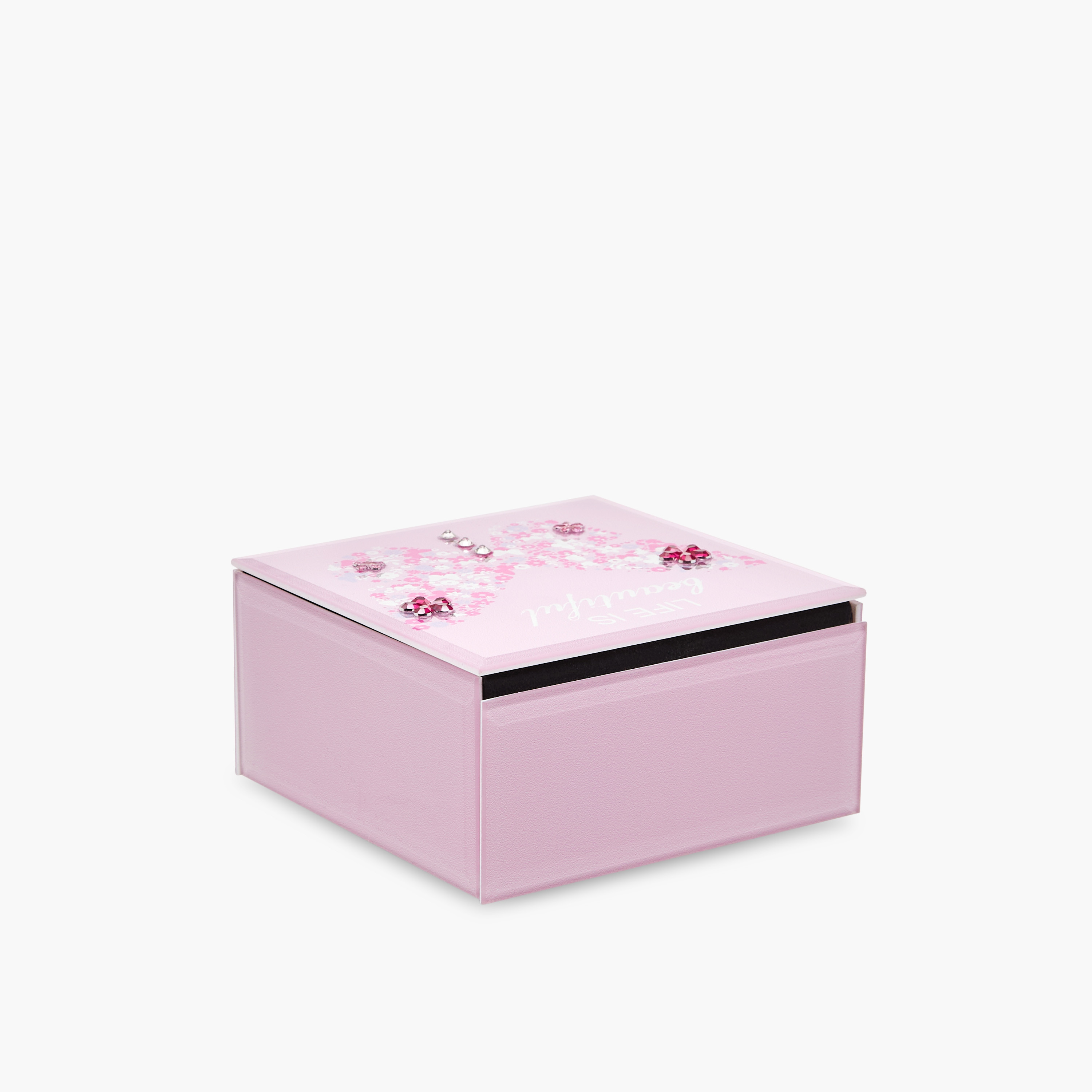 صندوق مجوهرات زجاج بزينة فراشة - 13×13×7 سم-women-watchesandjewellery-jewellery-storage-image-3