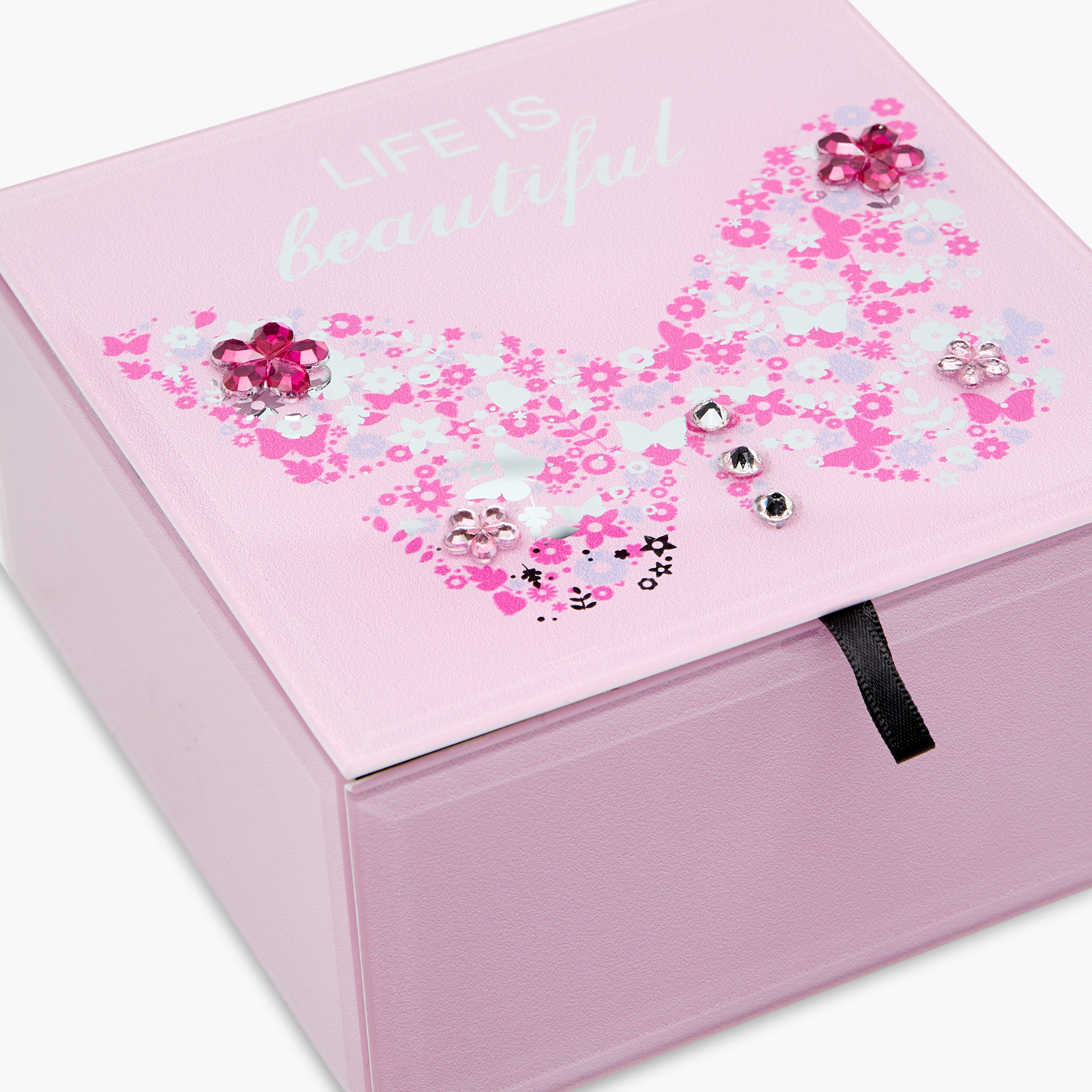 صندوق مجوهرات زجاج بزينة فراشة - 13×13×7 سم-women-watchesandjewellery-jewellery-storage-image-5