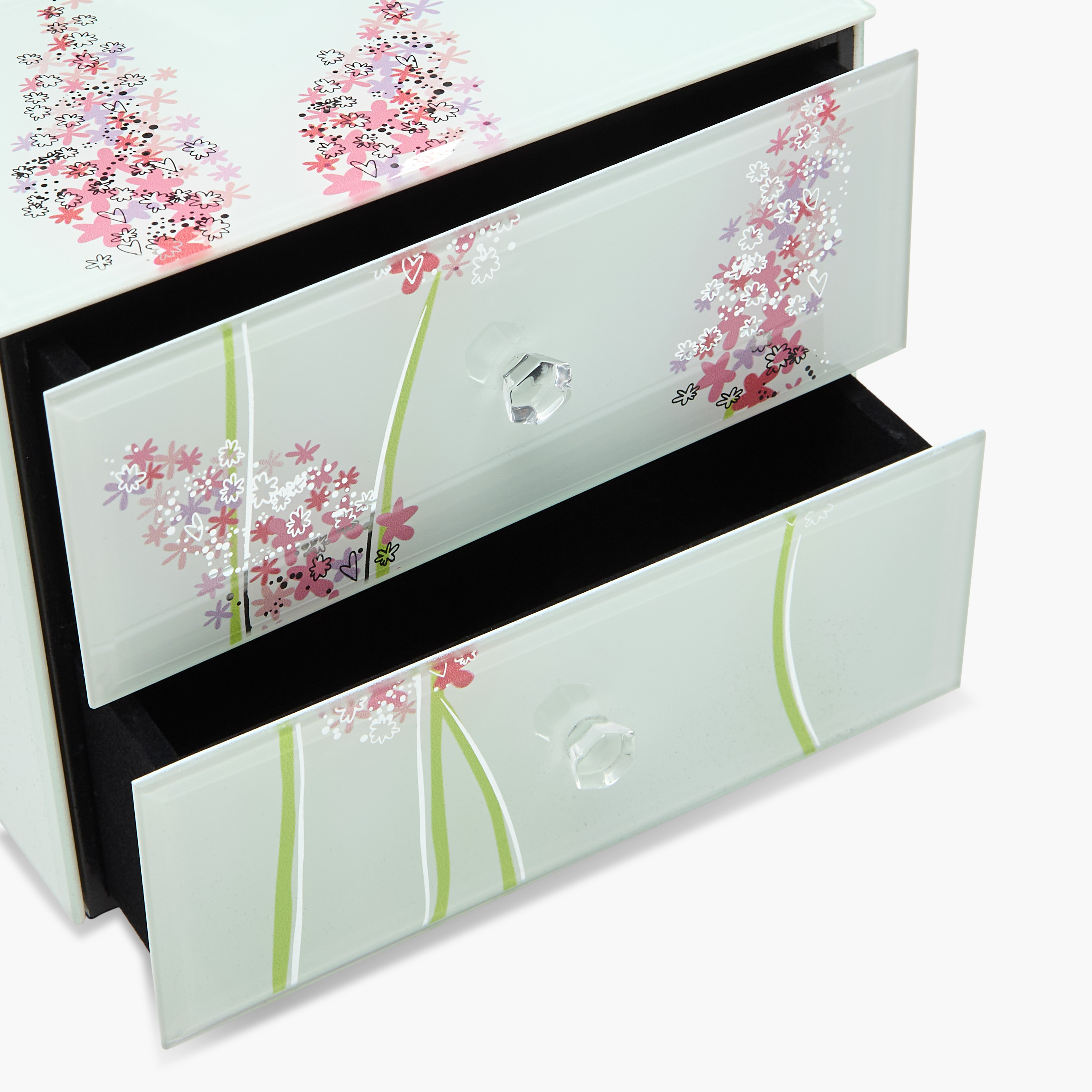 Butterfly 2-Drawer Glass Jewellery Box - 18x10x14 cms-women-watchesandjewellery-jewellery-storage-image-5