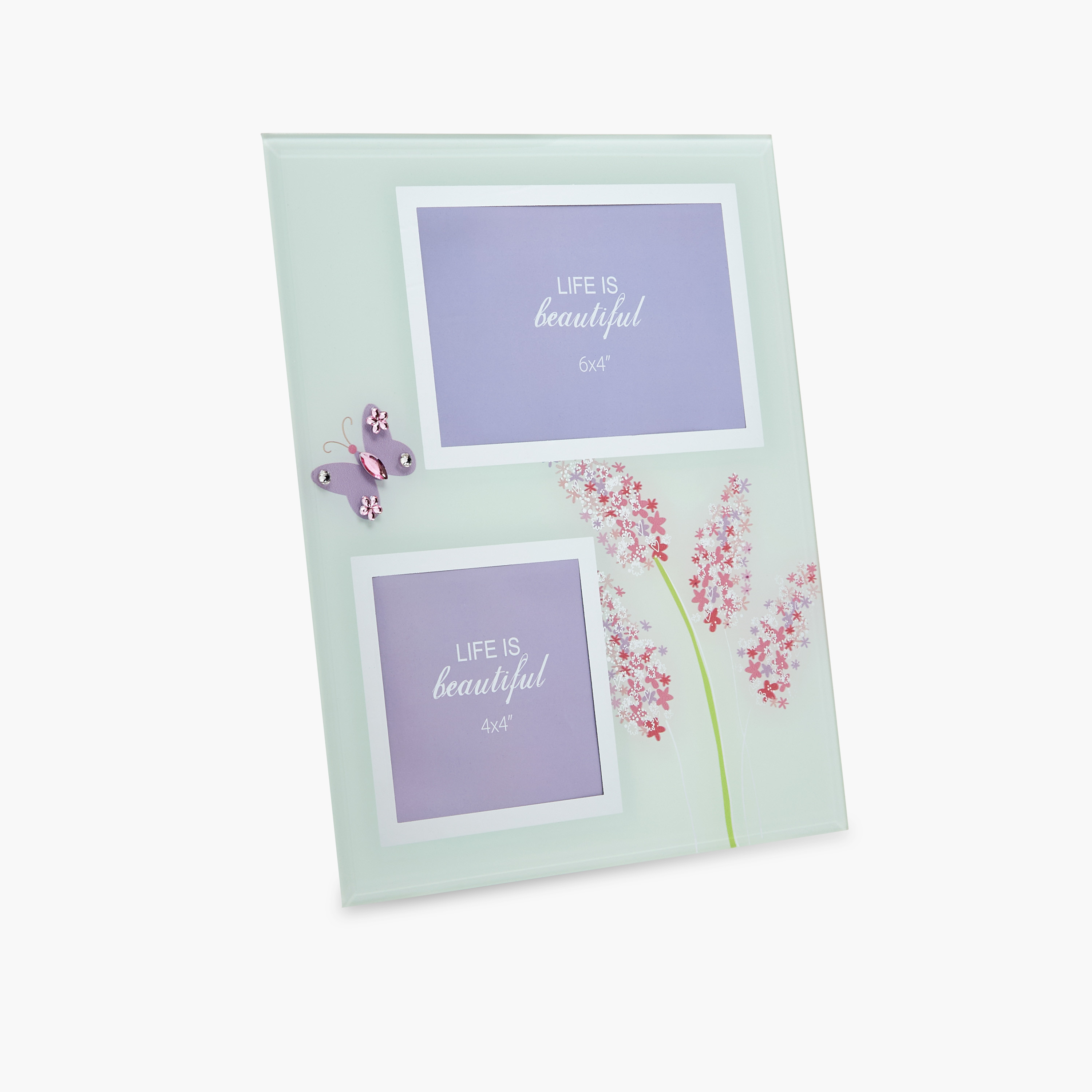 Butterfly Accent Glass Photo Frame - 23x28 cms-household-walldecorandmirrors-photoframes-image-1