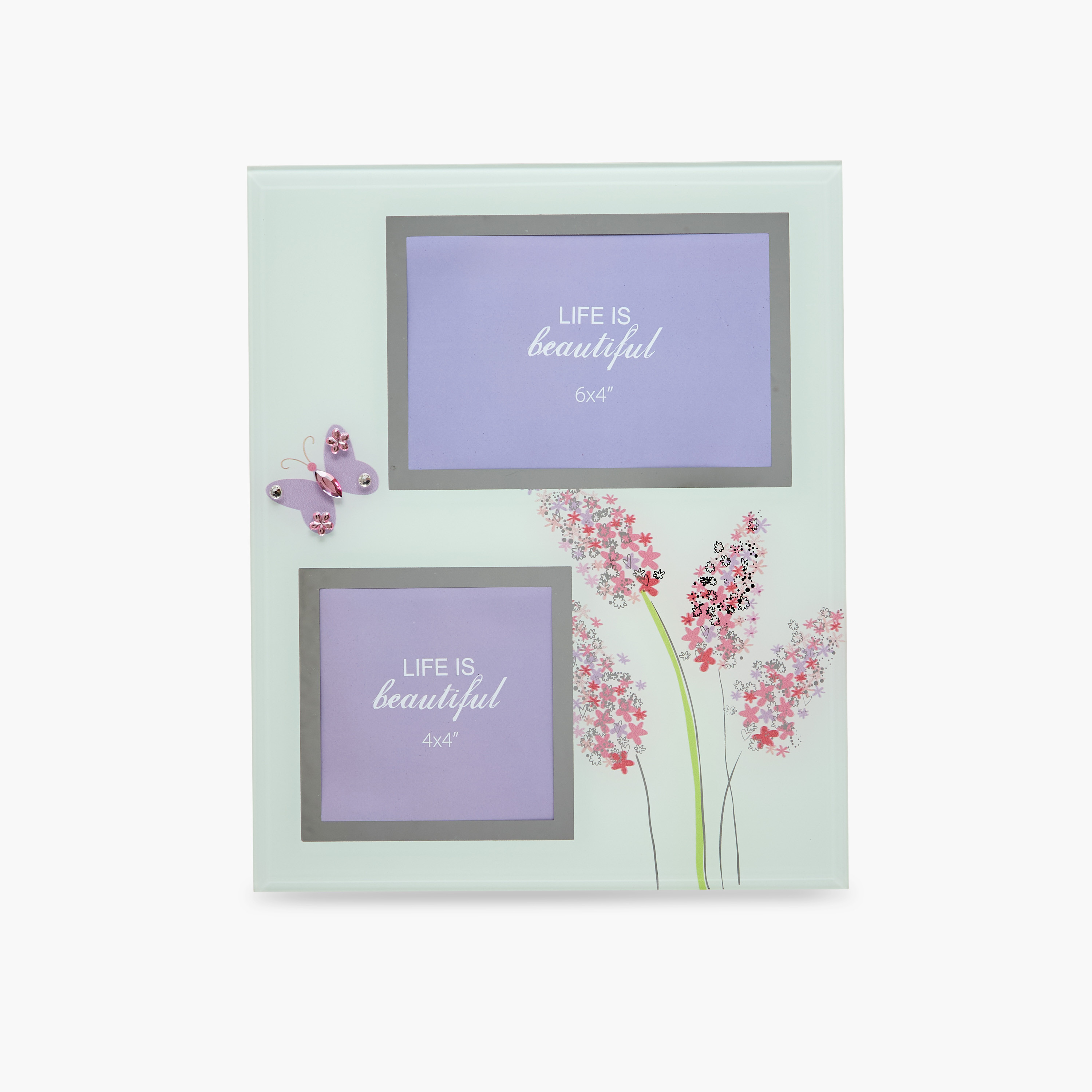 Butterfly Accent Glass Photo Frame - 23x28 cms-household-walldecorandmirrors-photoframes-image-2