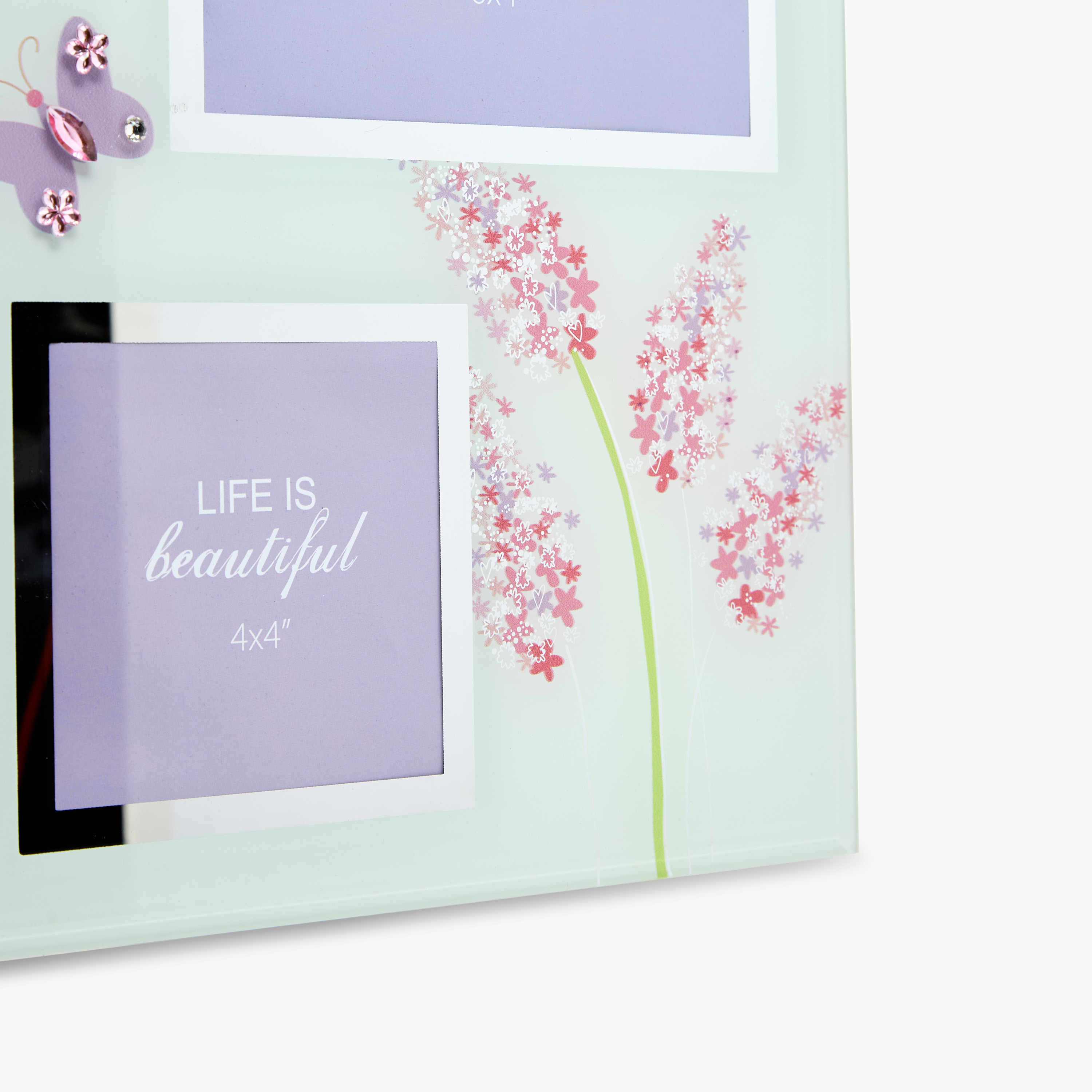 Butterfly Accent Glass Photo Frame - 23x28 cms-household-walldecorandmirrors-photoframes-image-4